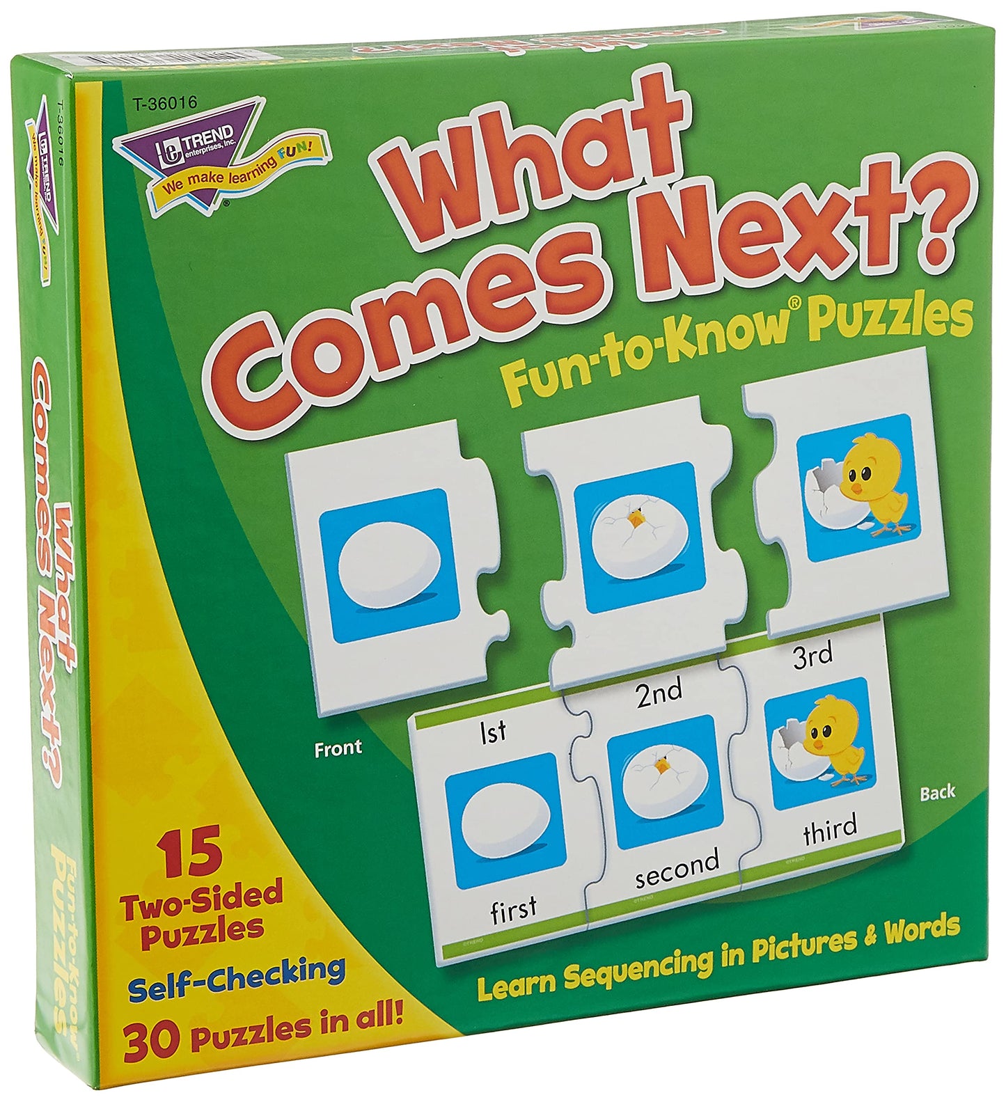 What Comes Next? Fun-to-Know Puzzles from TREND Enterprises, Inc.; 45 Sturdy Pieces for Young learners