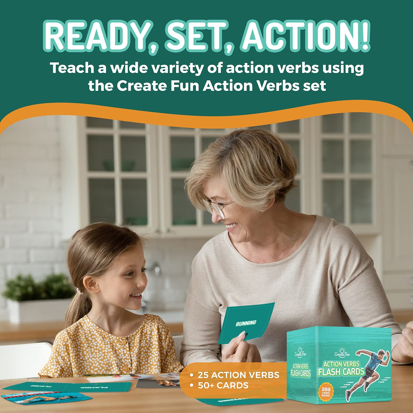 200 Action Verbs Flash Cards - Vocabulary Builder Educational Photo Cards for Speech Therapy, ESL & Homeschooling | Realistic Diverse Pictures for Kids & Adults with Autism, Dementia, Aphasia, SLP