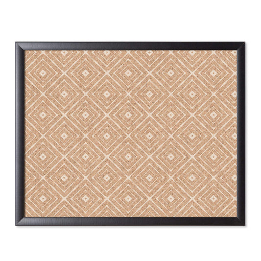 U Brands Fashion Cork Bulletin Board, 16" x 20" Inches, Black Wood Frame