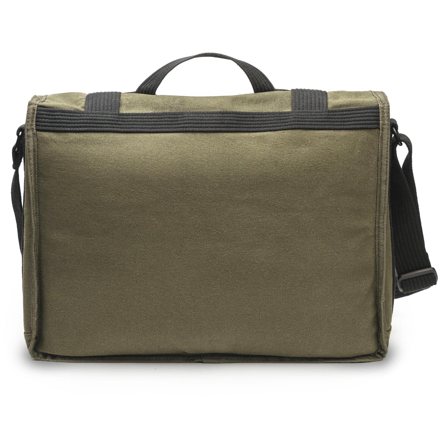 Sweetbriar Classic Premium Messenger Bag with Laptop Compartment - Fits up to 16"" Laptops or Macbooks - Vintage Cotton Canvas Shoulder Bag, Olive Drab