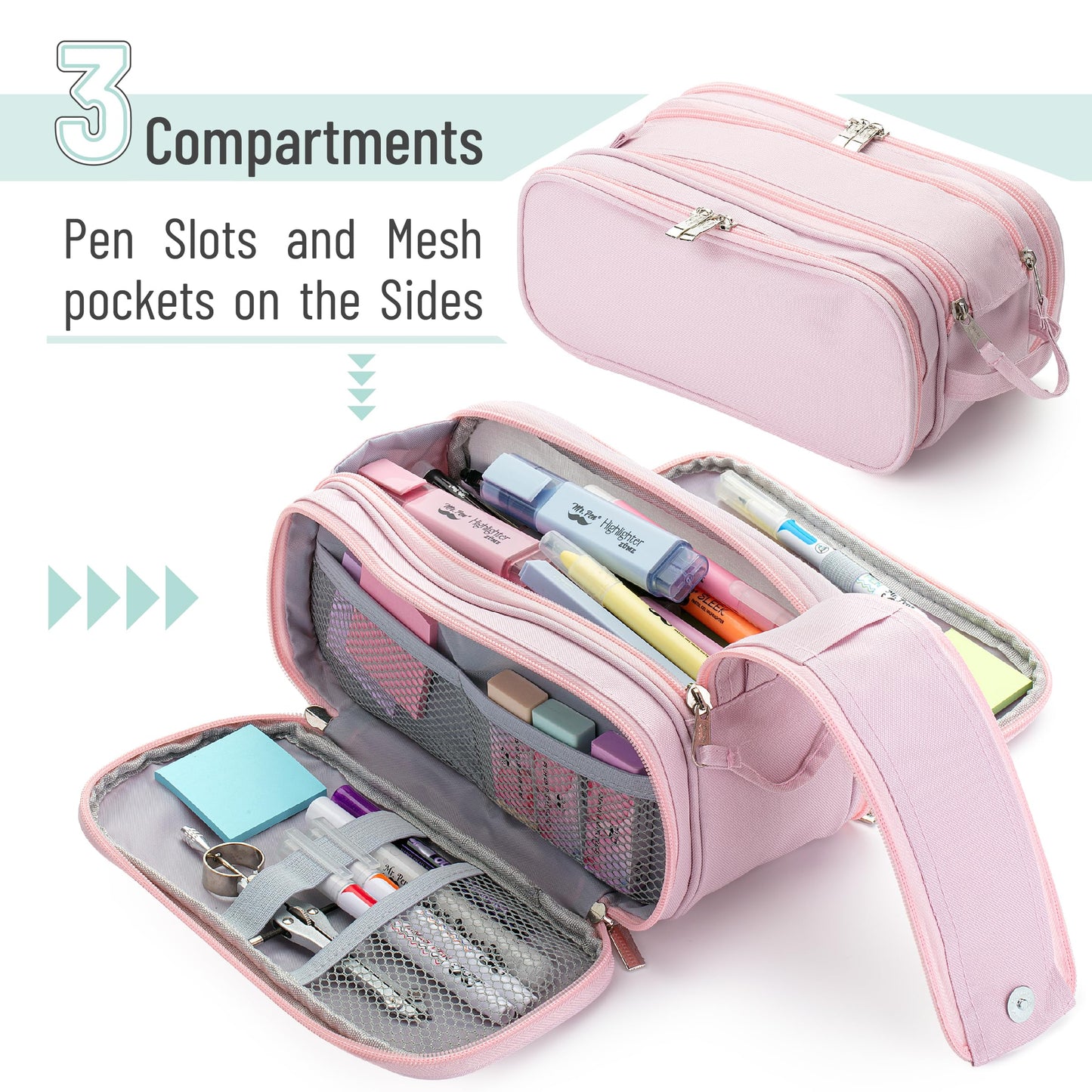 Mr. Pen- Large Capacity Pencil Case, Big Capacity Pencil Case, Big Pencil Pouch, Pen Pouch, Pen Bag