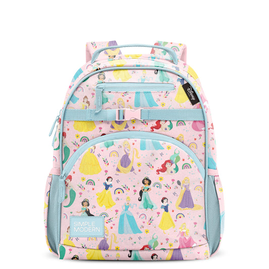 Simple Modern Medium Disney Toddler Backpack for School Girls and Boys | Kindergarten Elementary Kids Backpack | Fletcher Collection | Kids - 15" tall | Princess Rainbows