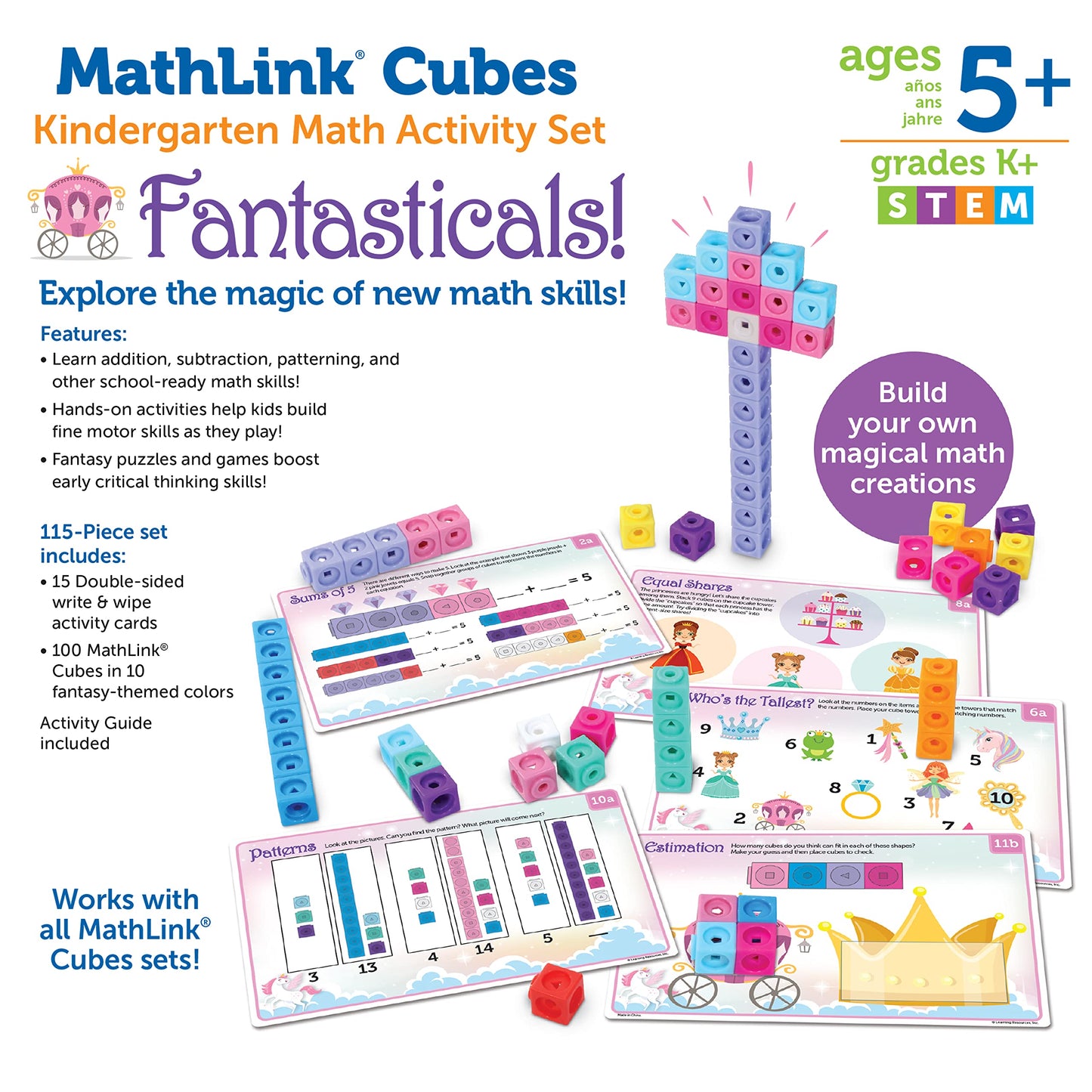 Fantastical Kindergarten Math Activity Set: MathLink Cubes by Learning Resources