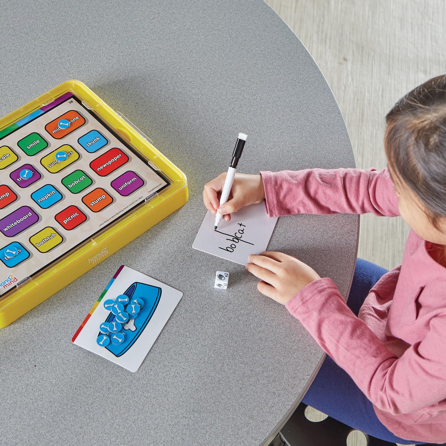 hand2mind Little Minds at Work Game Tray Set by Tara West, Includes Reading & Math Preschool Learning Activities, Science of Reading Manipulatives, Math Games for Kids, Teacher Supplies for Classroom