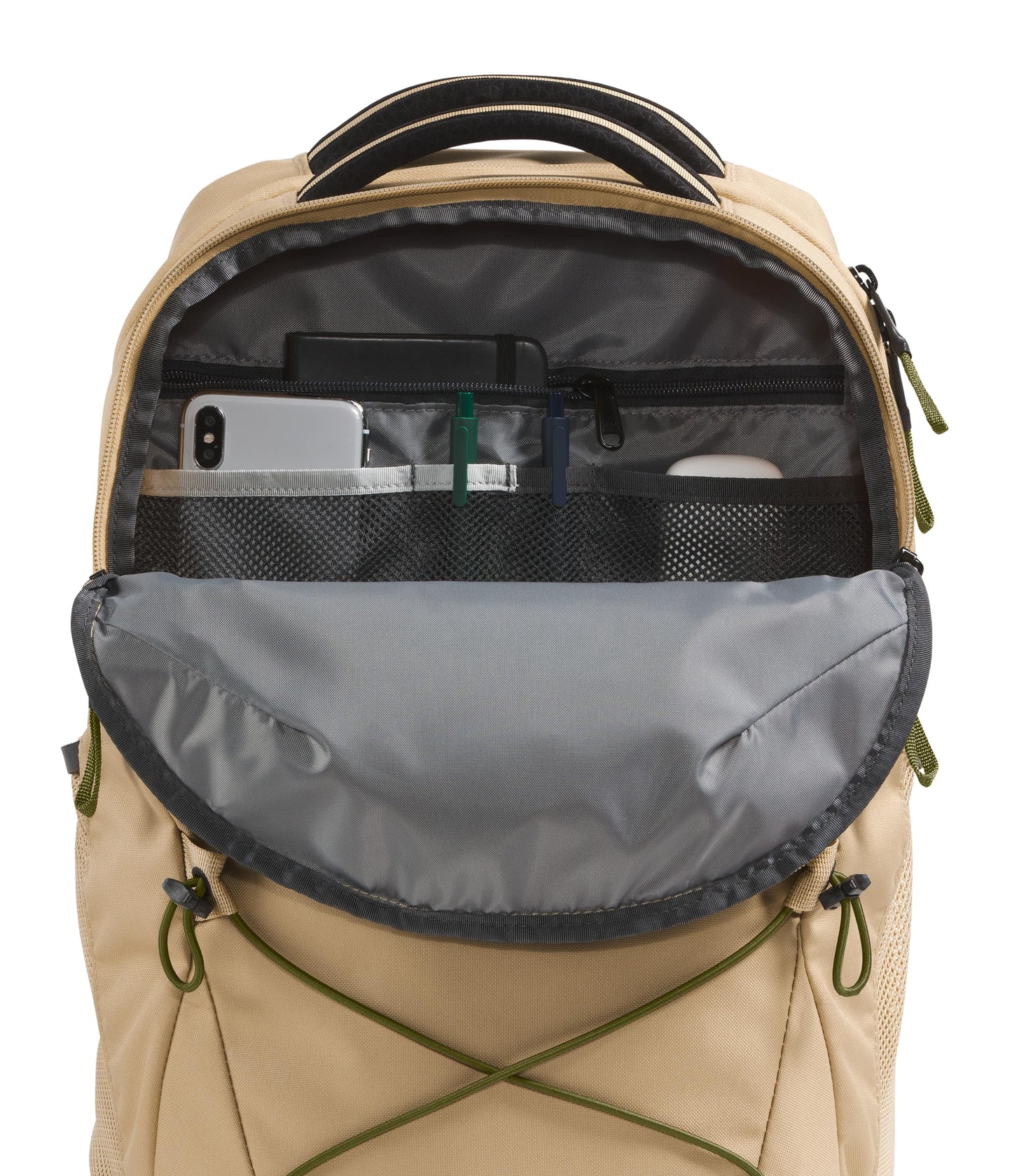 The North Face Jester Everyday Laptop Backpack - Commuter Daypack, Water Repellent, Laptop Sleeve, Khaki Stone/Forest Olive, One Size