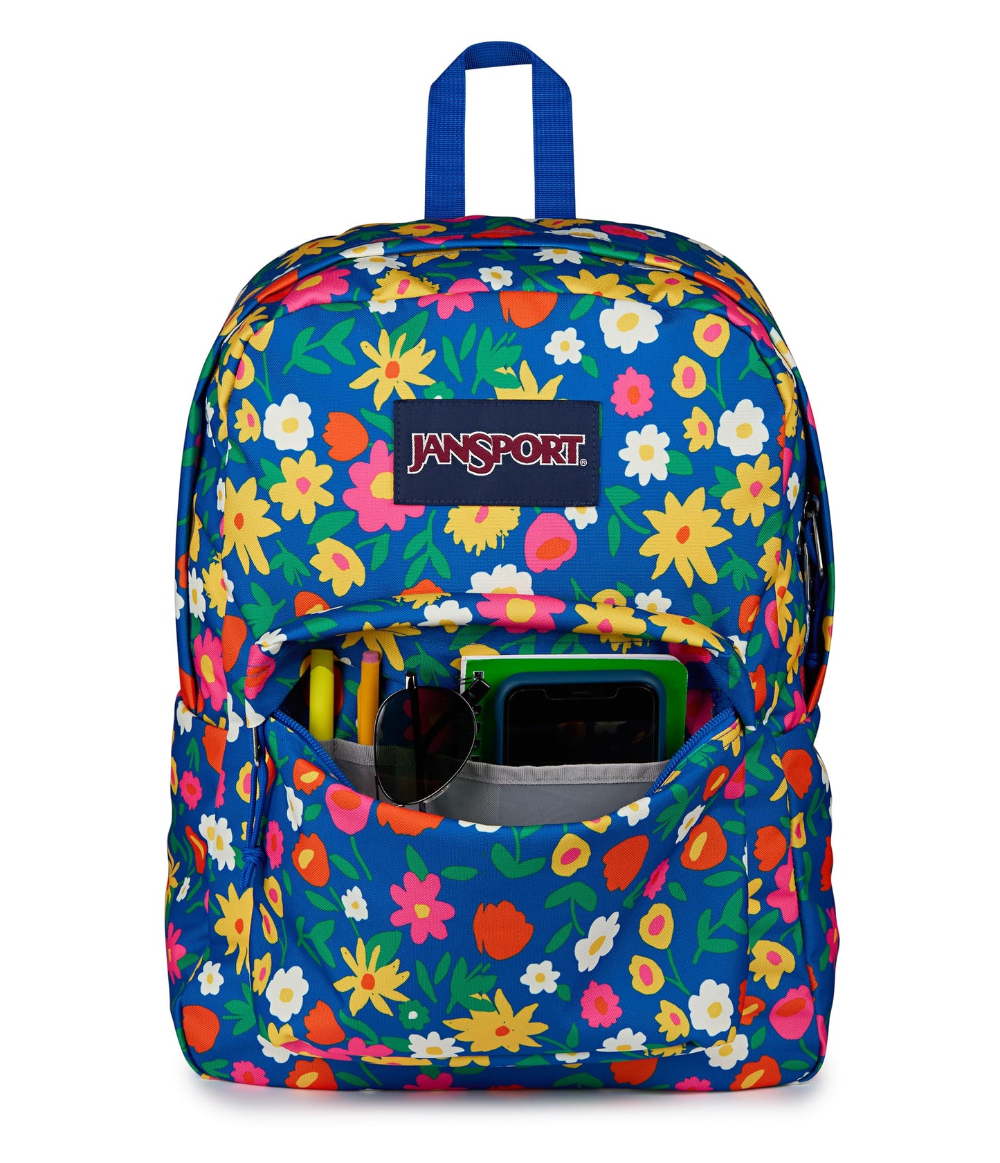 JanSport SuperBreak One Backpack - Durable, Lightweight Bag with 1 Main Compartment, Front Utility Pocket with Built-in Organizer, Premium Backpack, Flower Market
