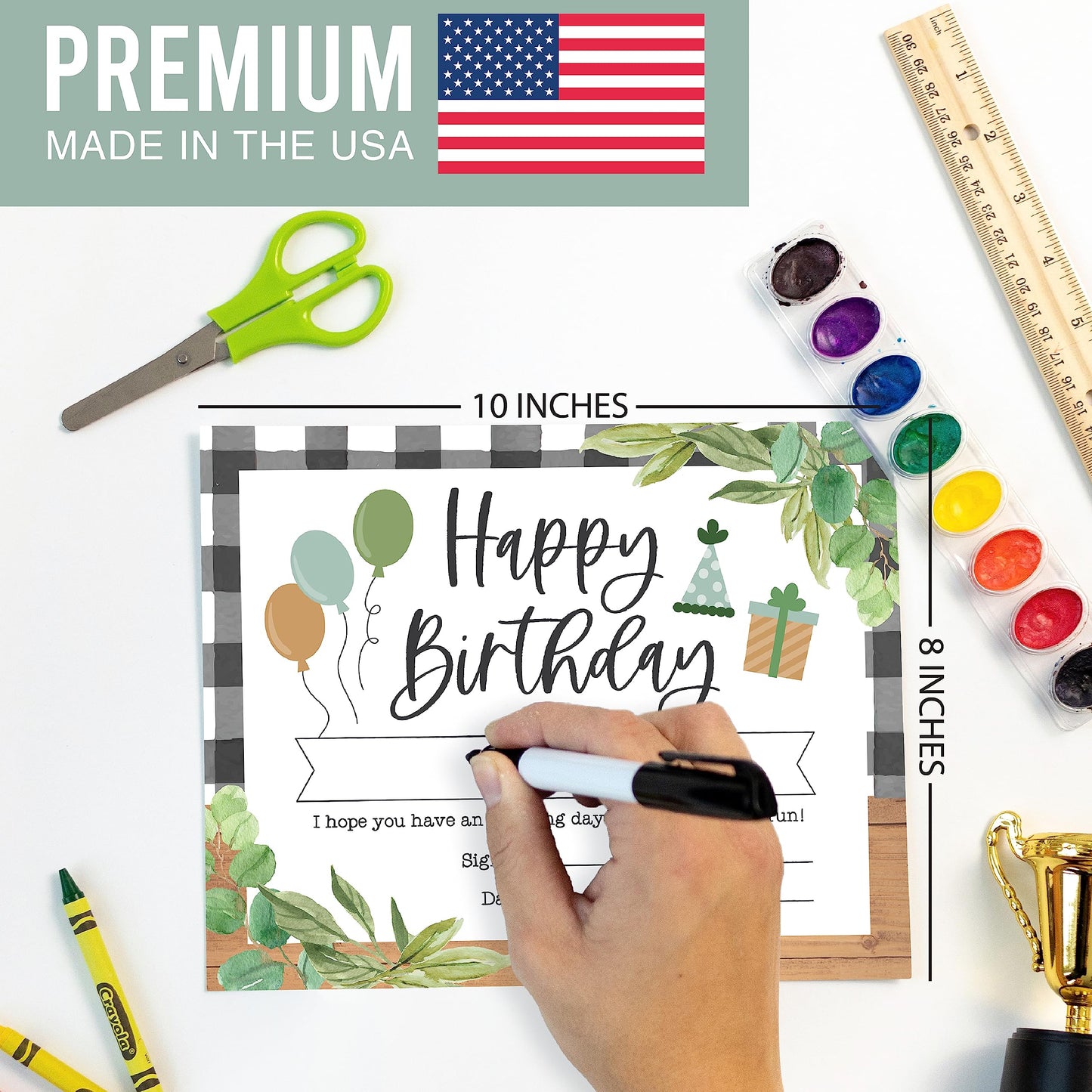 Happy Birthday Certificates for Students - 25 Student Birthday Certificates for Kids Classroom Must Haves, Teacher Supplies for Classroom Elementary, Farmhouse Teacher Essentials