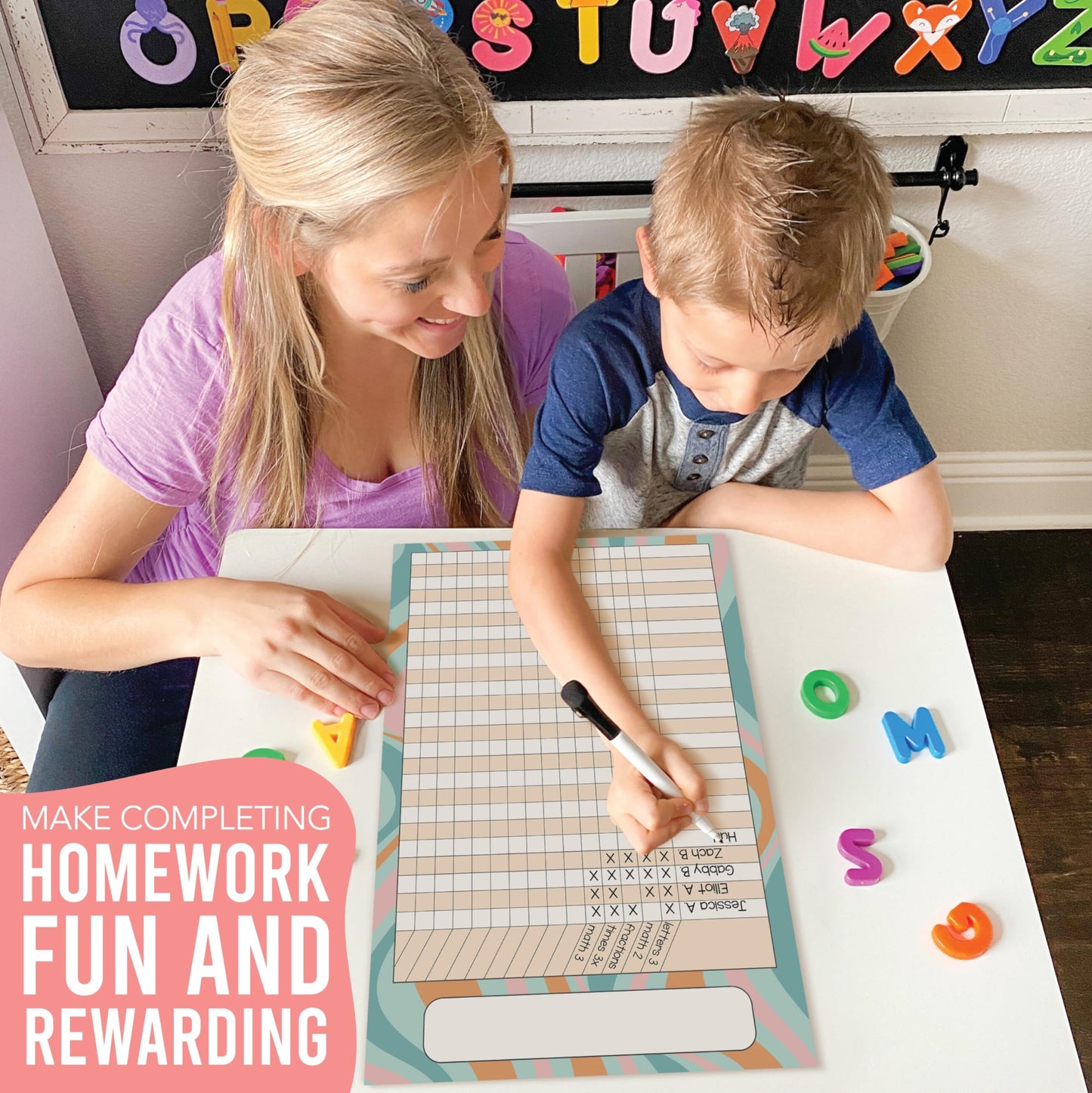 Attendance Chart for Classroom Management - 8 Incentive Chart for Classroom Essentials, 11x17 Student Behavior Charts and Homework Tracker, Teachers Class Attendance and Assignments Log