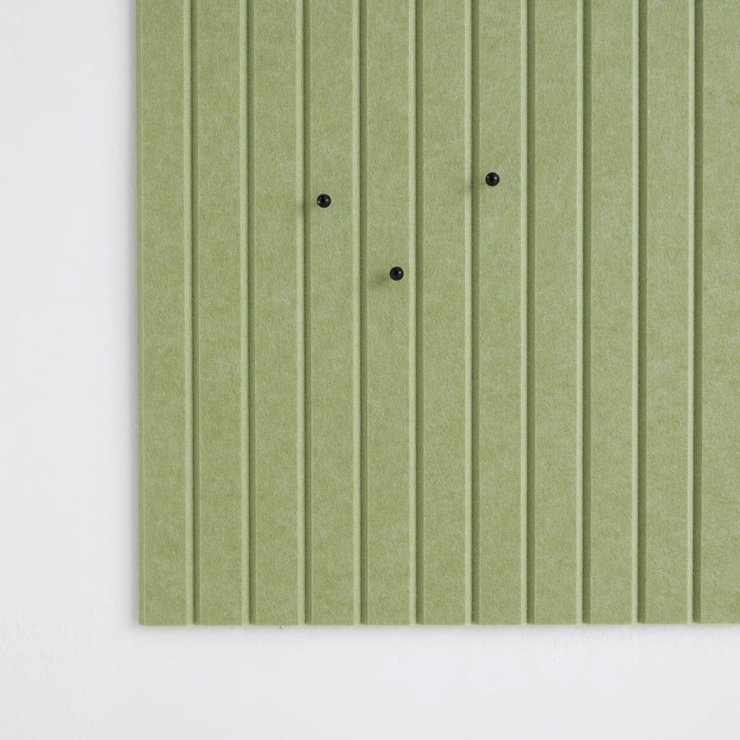 VIVELDA Felt Bulletin Board Tiles 48"x36" - 12-Pack Cork Board Alternative, Oeko-TEX Certified, NRC 0.95 Acoustic Wall Panels, Damage-Free Adhesive, Slatted Design, Home Office & Classroom (Avocado)