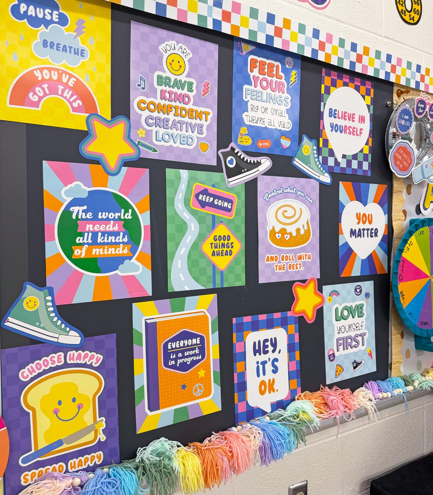Carson Dellosa We Stick Together 261Pc Classroom Management Set, Colorful Birthday Crowns for Classroom, Motivational Bulletin Board Sets, Feelings Chart, Stickers, Punch Cards & More School Supplies