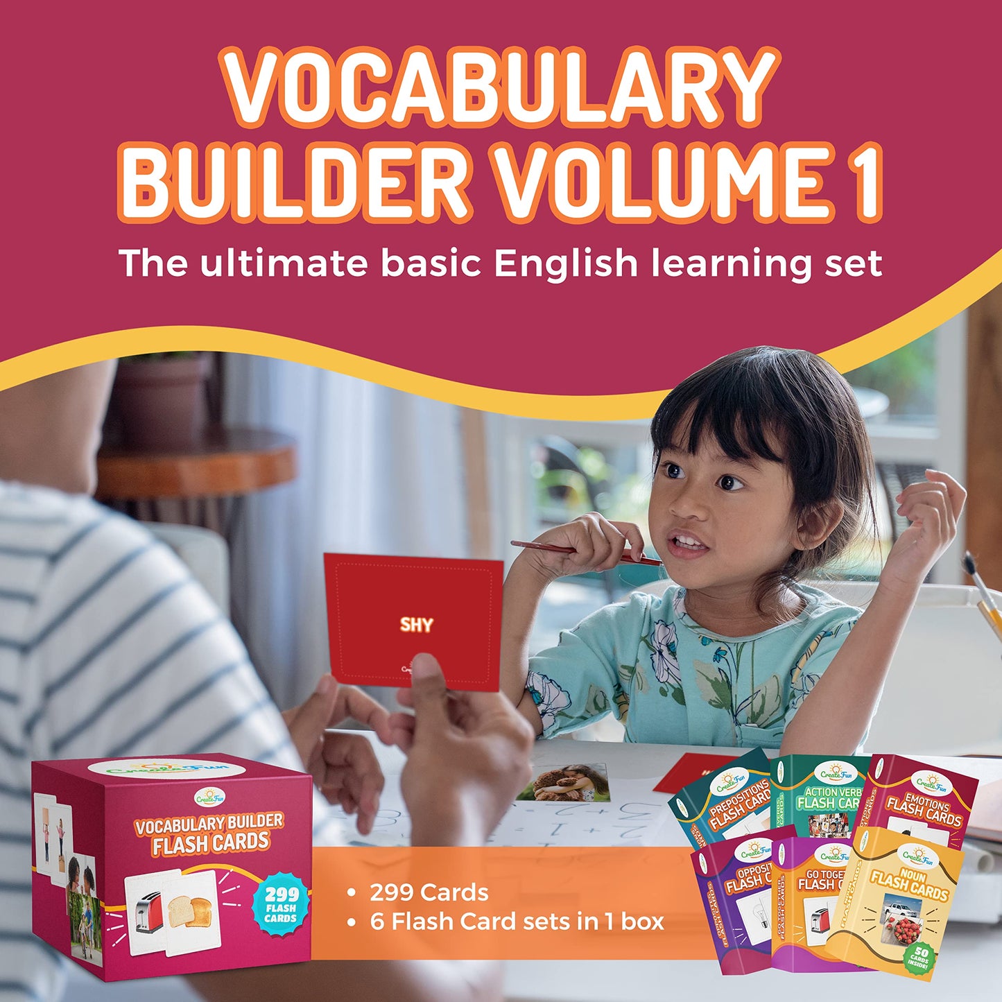 598 Vocabulary Builder Flash Cards Bundle Vol 1 & 2, Educational Photo Cards for Speech Therapy, ESL, Autism, Homeschool & Kids Includes Emotions, Go Together Opposites, Nouns, Prepositions and Verbs
