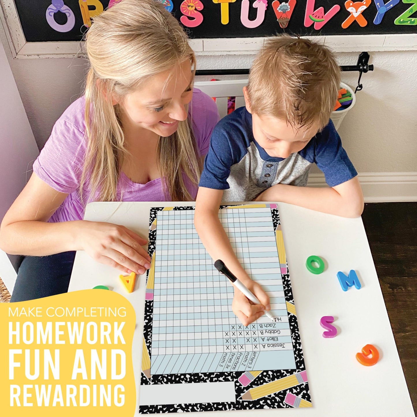 Attendance Chart for Classroom Management - 8 Incentive Chart for Classroom Essentials, 11x17 Student Behavior Charts and Homework Tracker, Teachers Class Attendance and Assignments Log