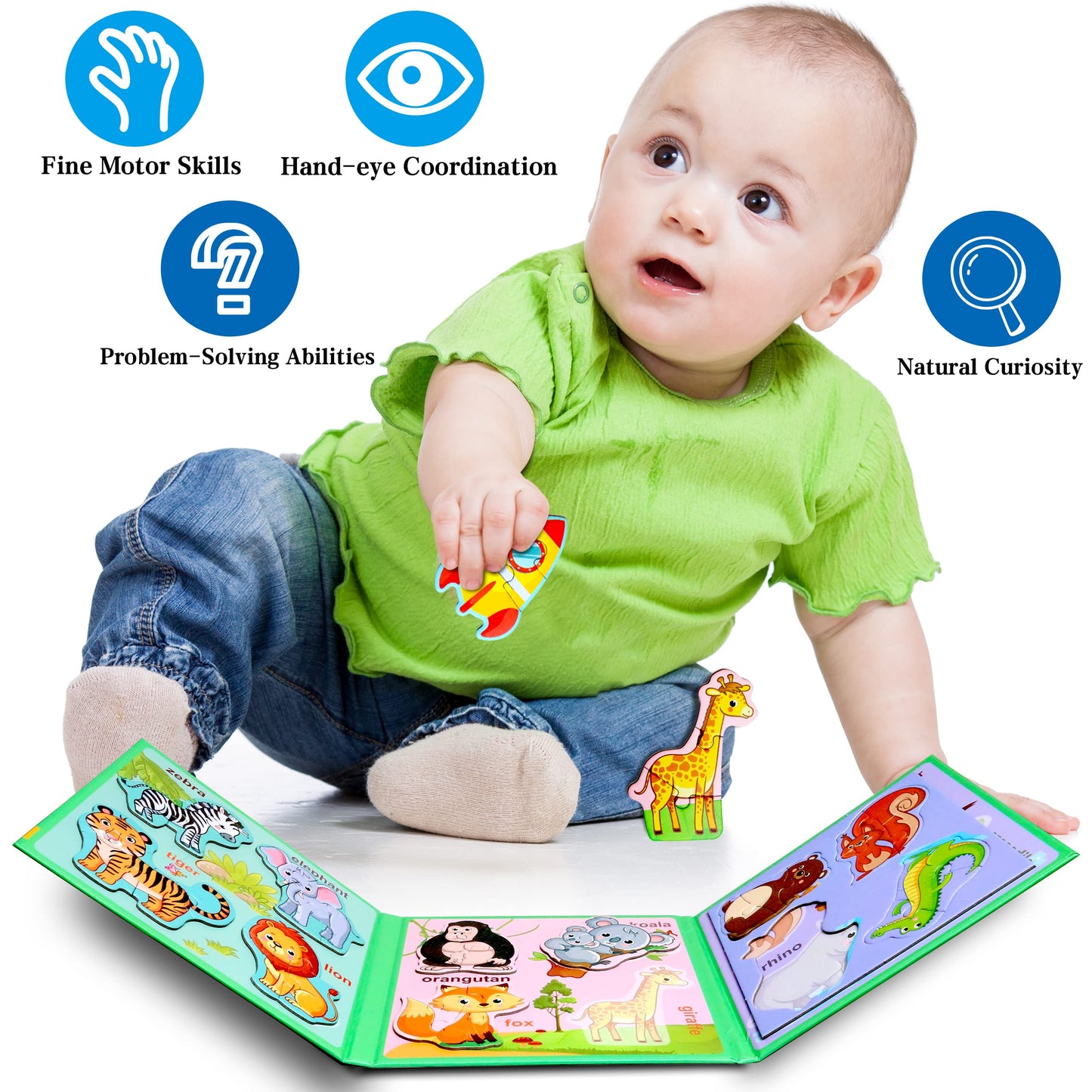 Magnetic Puzzles for Kids Ages 1-3, Travel Toddler Puzzles Ages 2-4 Year, Animal Activities Toy for Boys & Girls 3-5 yo - Learning Magnet Gift for Road Trip