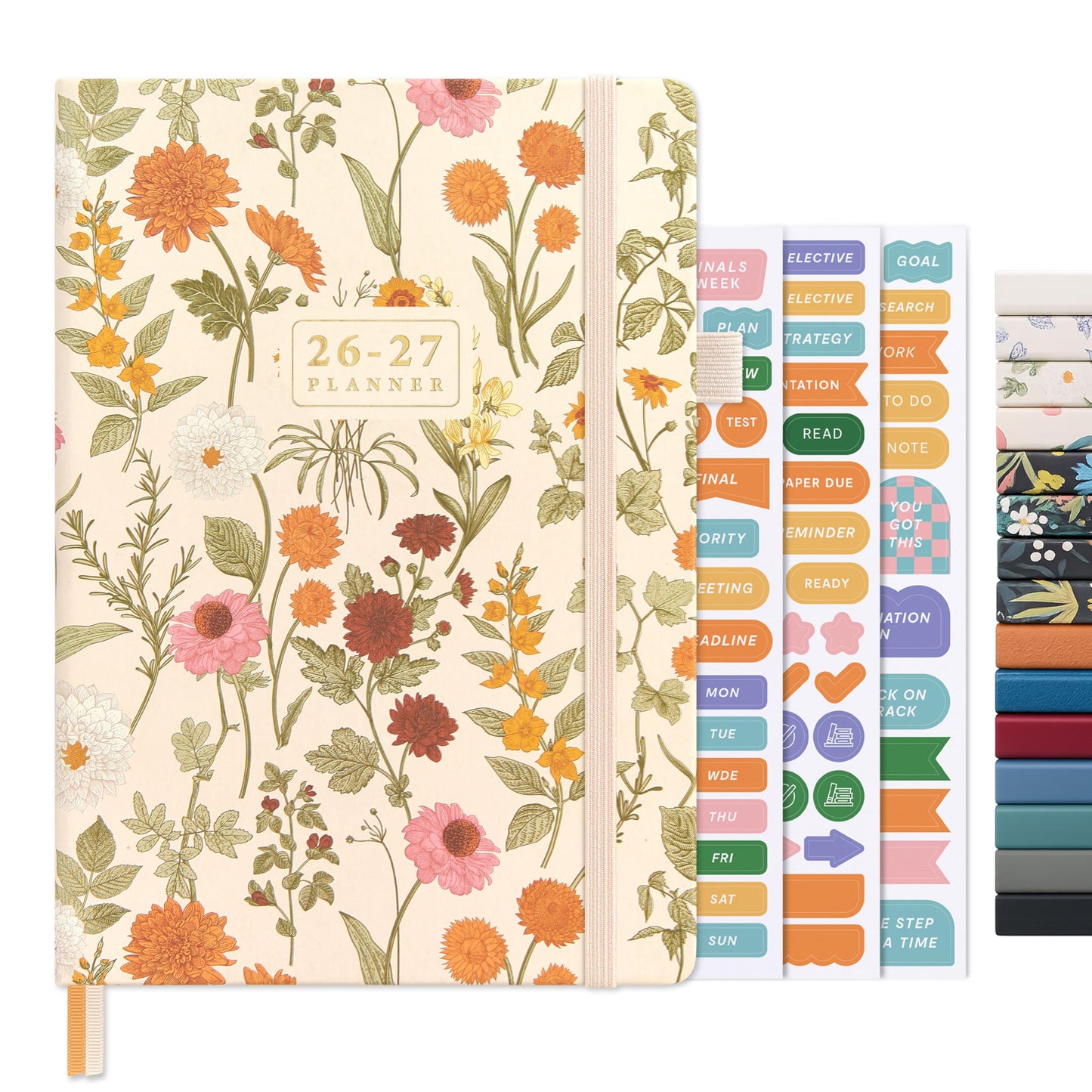 And Per Se Academic Planner 2026-2027 – Weekly & Monthly Planner, July 2026 to June 2027, A5 Leather Hardcover with Inner Pocket – Student & Teacher Organizer, 5.7" x 8"(Wild Flowers)