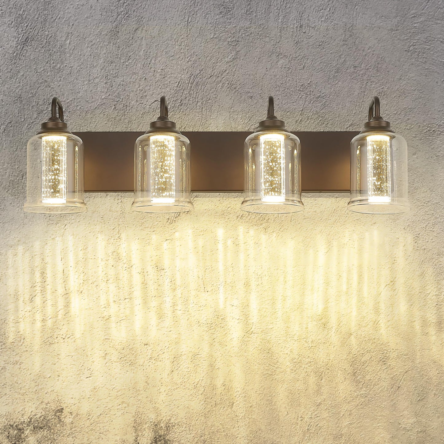 zeyu 20W LED Vanity Light 4-Light Farmhouse Over Mirror Oil Rubbed Bronze ZSL72B-4W LED ORB-1