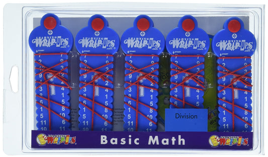 Learning Wrap‑Ups Division Center Kit with CD – 5‑Pack of Self‑Correcting Wrap‑Ups, Hands‑On Math Fluency for Centers, Small Groups & Tutoring