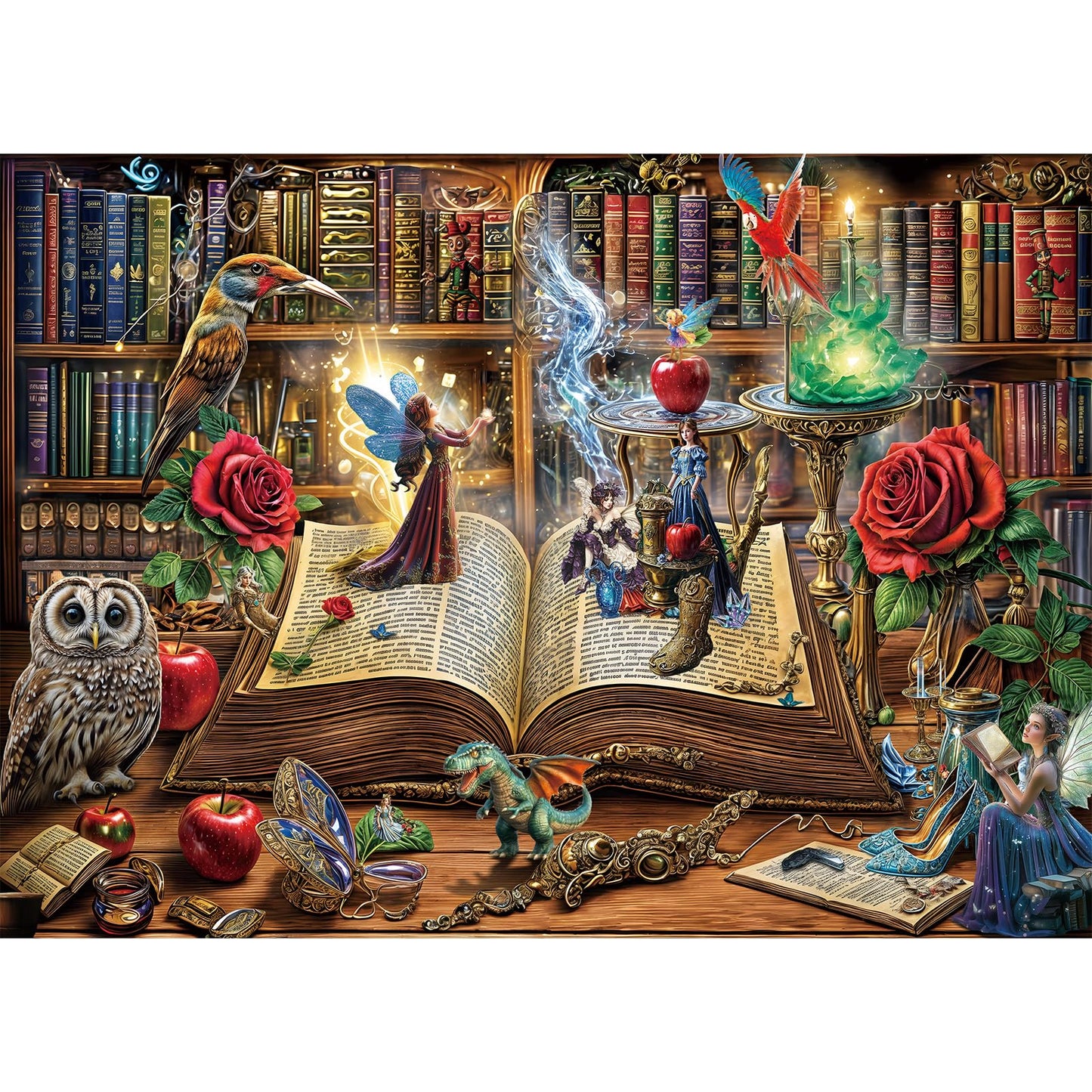 TangMosaic Magic Book Jigsaw Puzzles, 1000 Piece Puzzle for Adults, Family Puzzles Game, Fun Relaxing Challenging, Interlock Perfectly No Dust, Home Wall Decor, Gifts for Birthday Father's Day