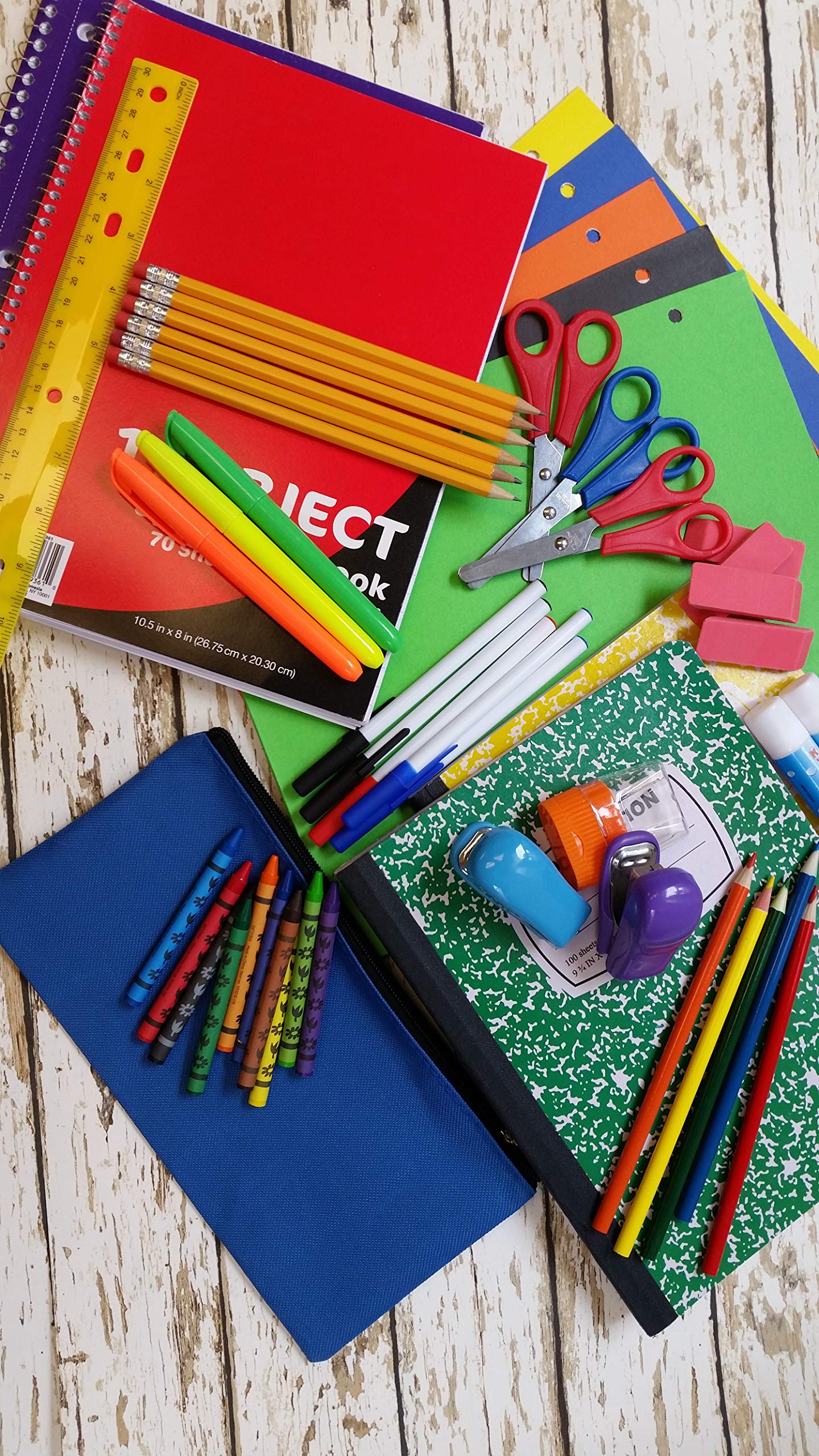 Trail maker School Supplies Kit 45 Piece School Supply Kit Grades K-12 – Back to School Essentials Includes Folders Notebooks Pencils Pens and Much More!