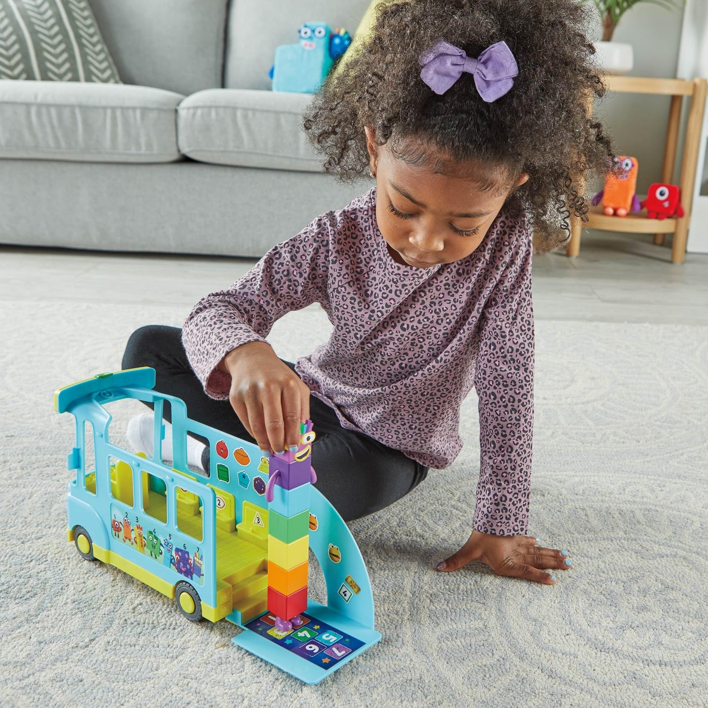 hand2mind Numberblocks Rainbow Counting Bus, Music Toys for Kids Ages 3-5, Toddler Musical Number Toys, Play Figure Playsets, Preschool Learning Toys, Birthday Gifts for Kids