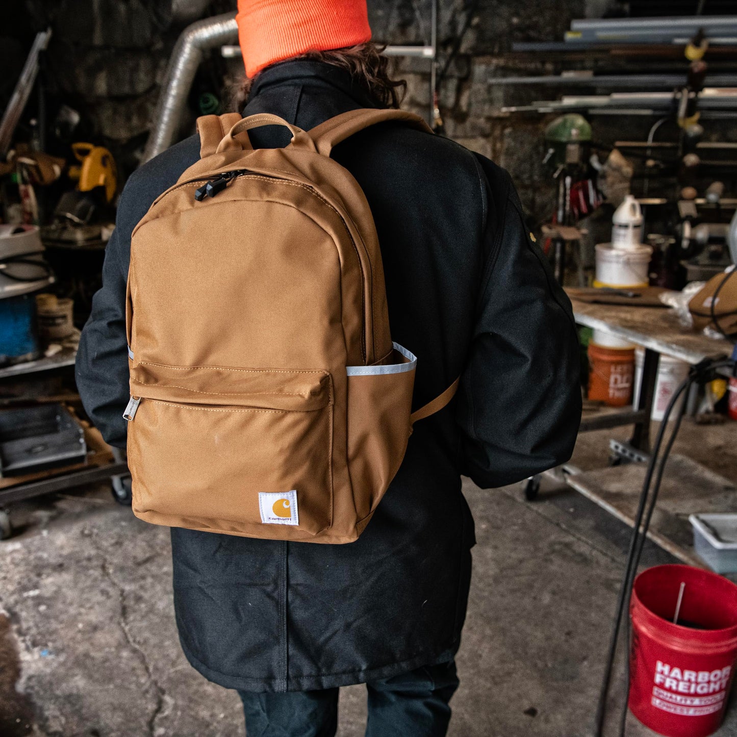 Carhartt 21L Classic Laptop Backpack, Water-Resistant Pack W/ 15" Laptop Sleeve and Organizational Compartments, Carhartt Brown