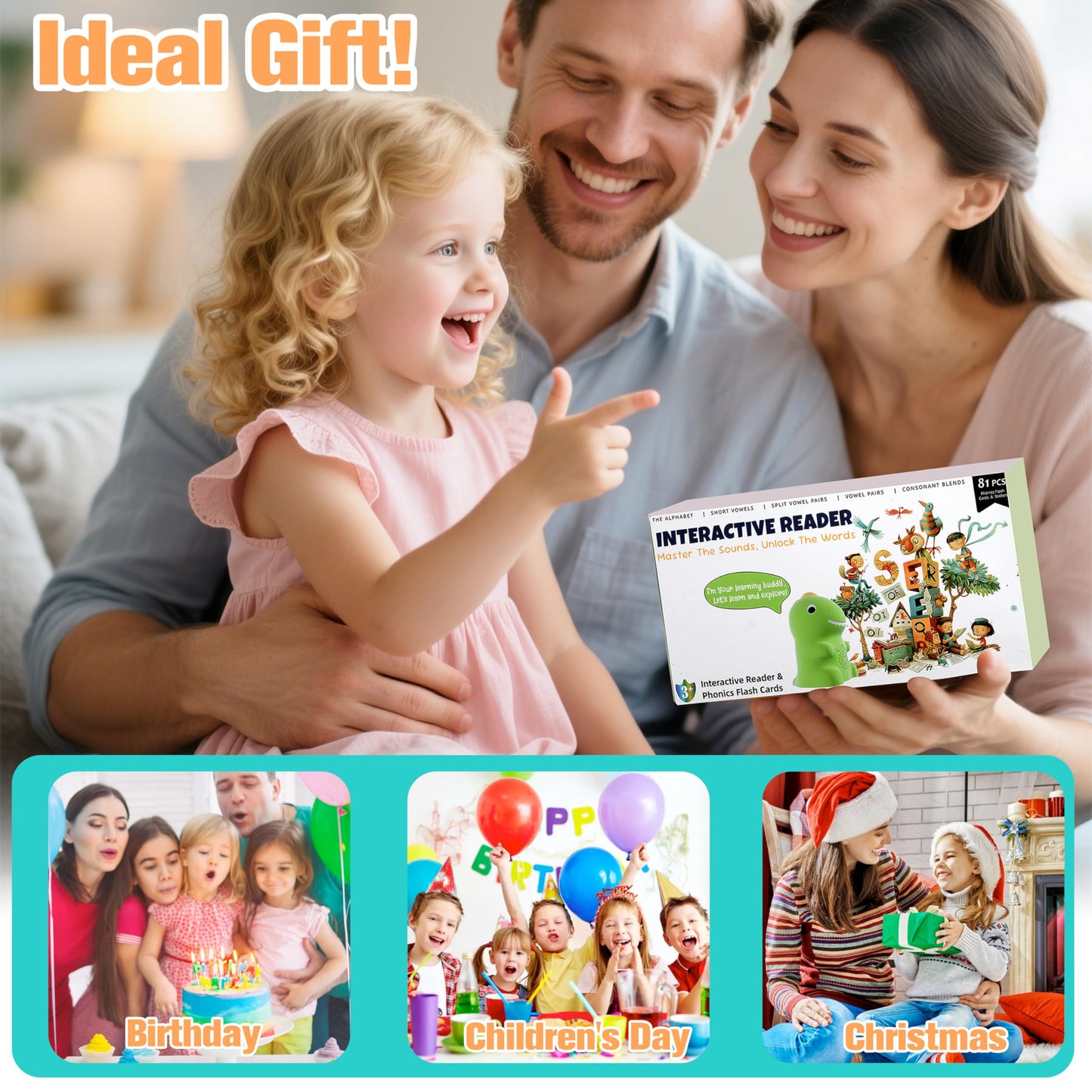 Phonics Flash Cards with Talking Pen for Homeschool Essentials -Hooked on Phonics Games for Kids Ages 4-8 Kindergarten Preschool Learning Activities, Interactive Dinosaur Learn to Read from 21 Stages