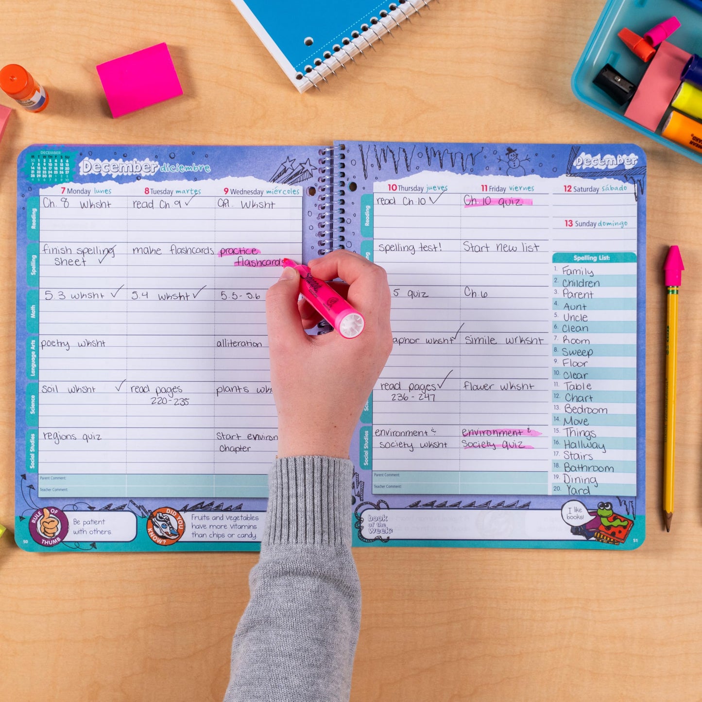 2026-2027 Academic Year Create Elementary Student Planner, 8.5" x 11"