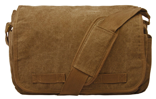 Sweetbriar Classic Vintage Messenger Bag, Washed Brown