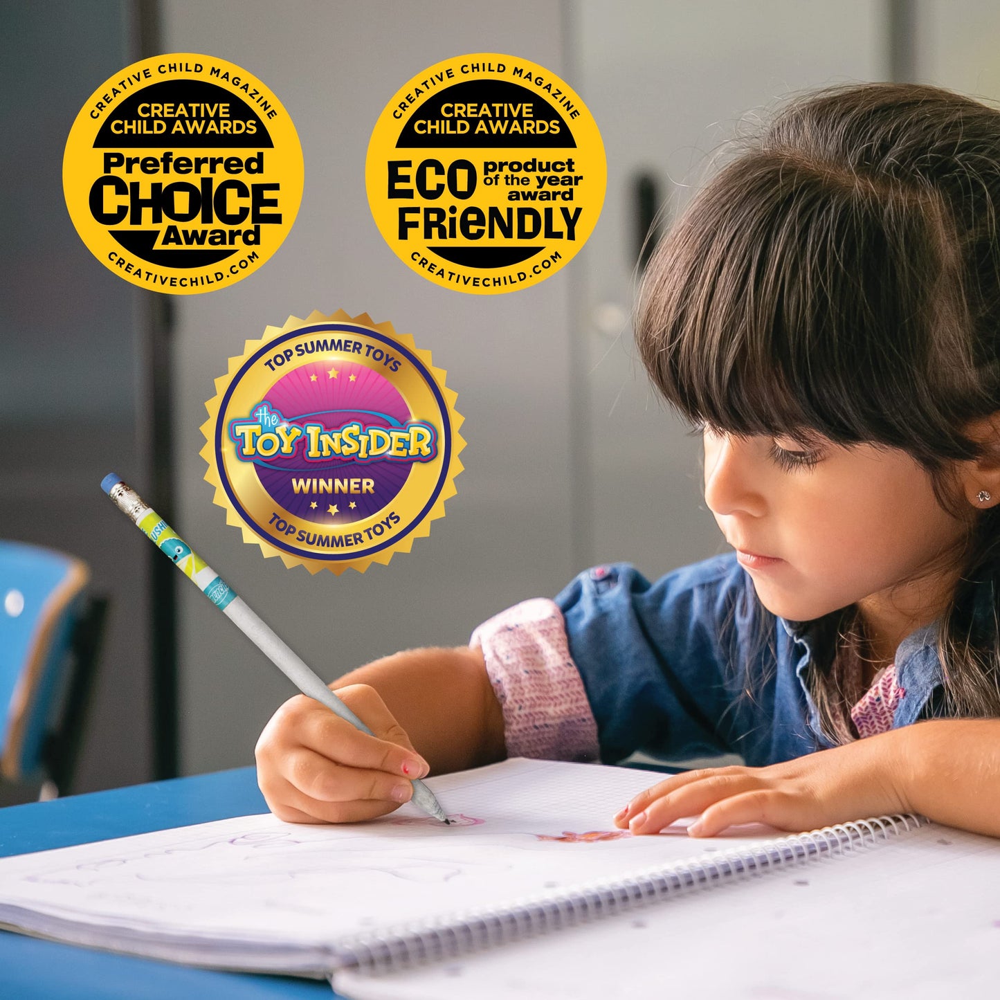 Party Smencils - Patented Gourmet Scented Graphite HB #2 Pencils made from Recycled Newspapers, 10 Count, Gifts for Kids, School Supplies