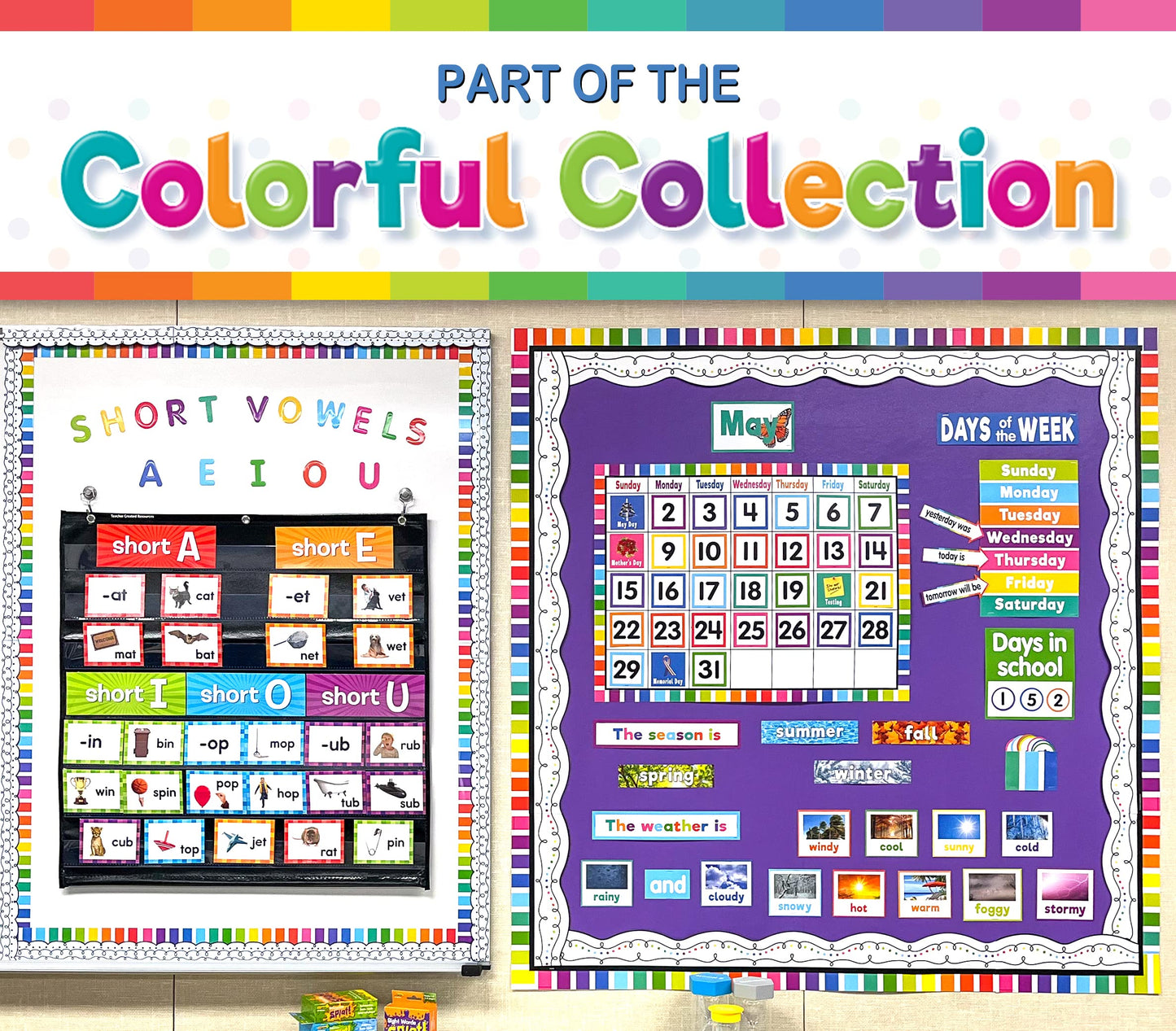 Teacher Created Resources Colorful Magnetic Calendar Set (TCR77067)