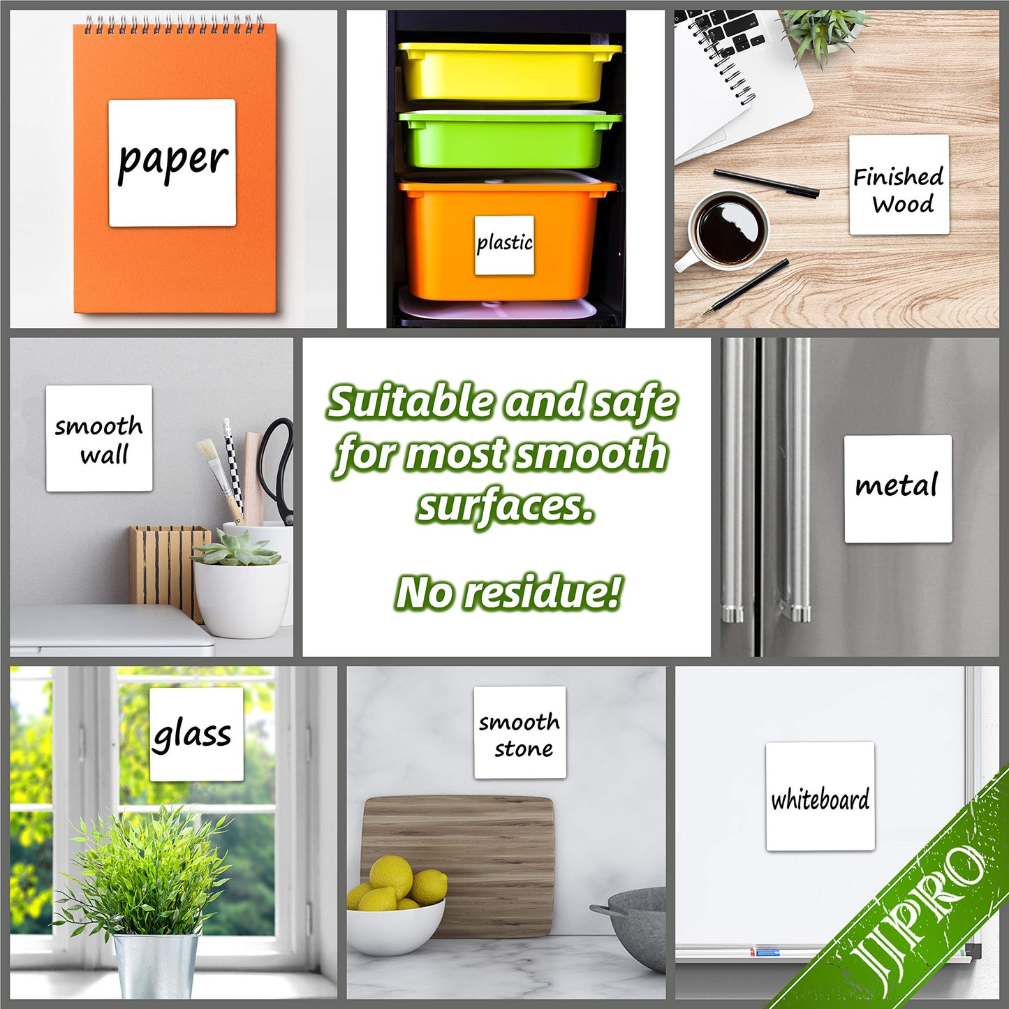 Dry Erase Sticky Notes. Reusable Whiteboard Stickers 4"x4" - 24 Pack. Suitable for All Smooth Surface. Great for Labels, Lists, Reminders and Decals. Washable, Removable