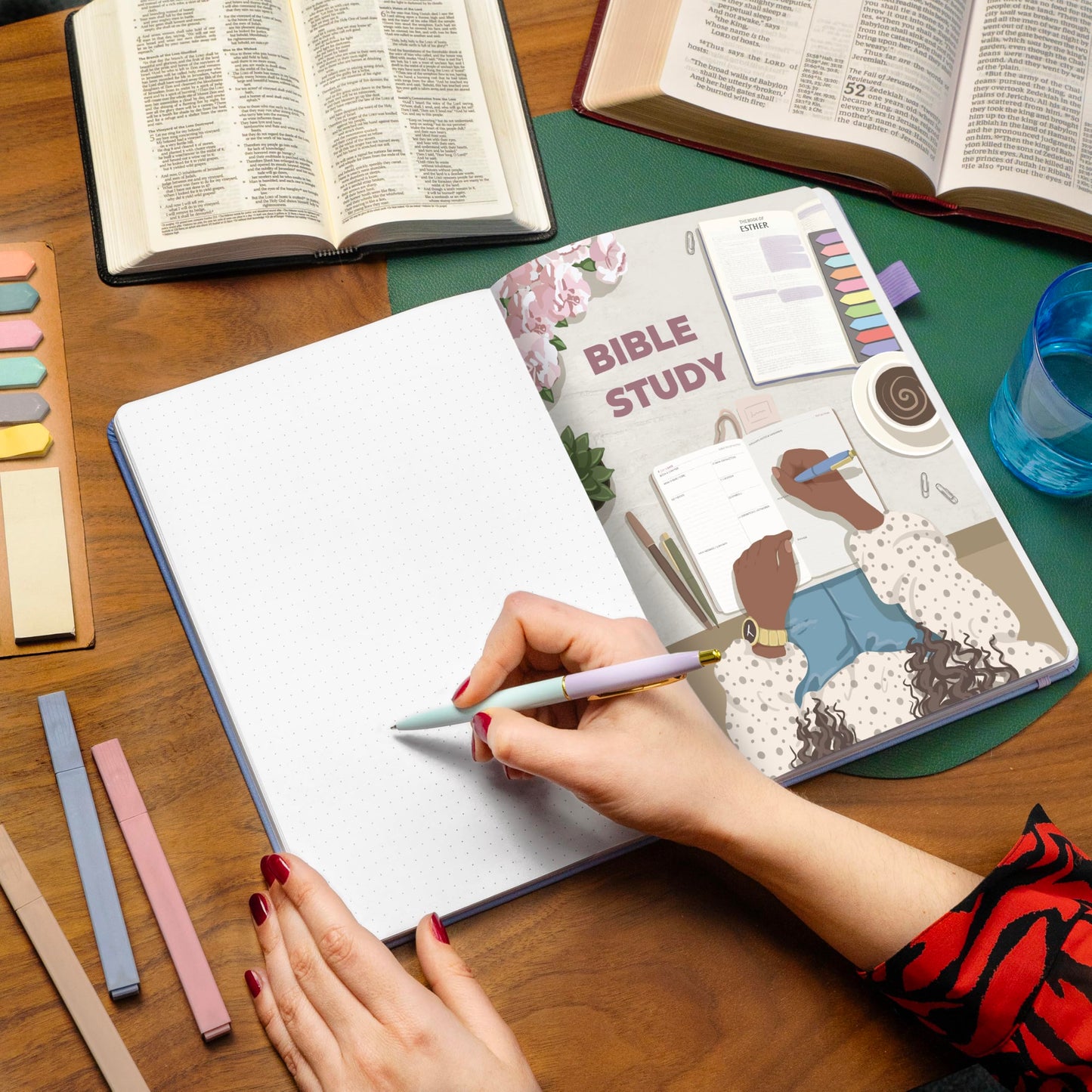 Clever Fox Bible Study Journal Large – Church Notes Notebook – Note Taking & Journaling Kit – Faith Based Religious Accessories, 7x10” (Lavender)