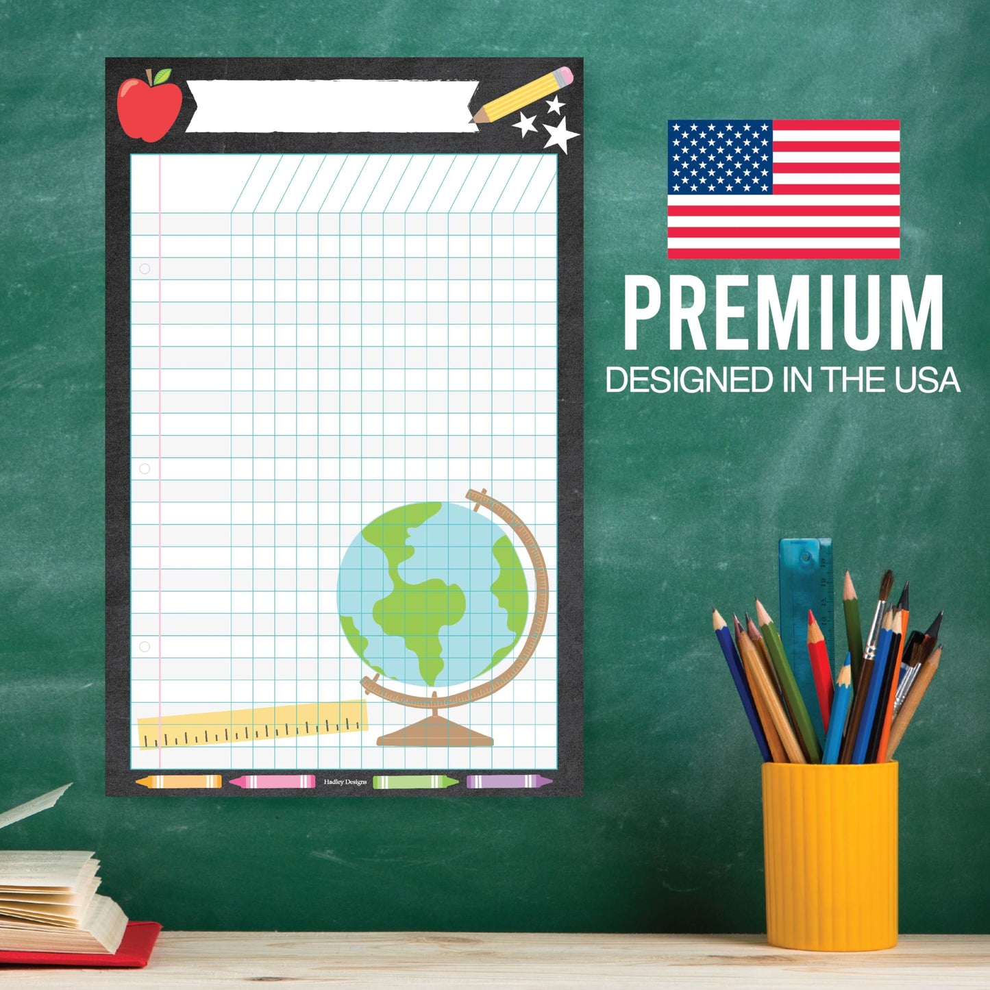Attendance Chart for Classroom Management - 4 Incentive Chart for Classroom Essentials, 11x17 Student Behavior Charts and Homework Tracker, Teachers Class Attendance and Assignments Log