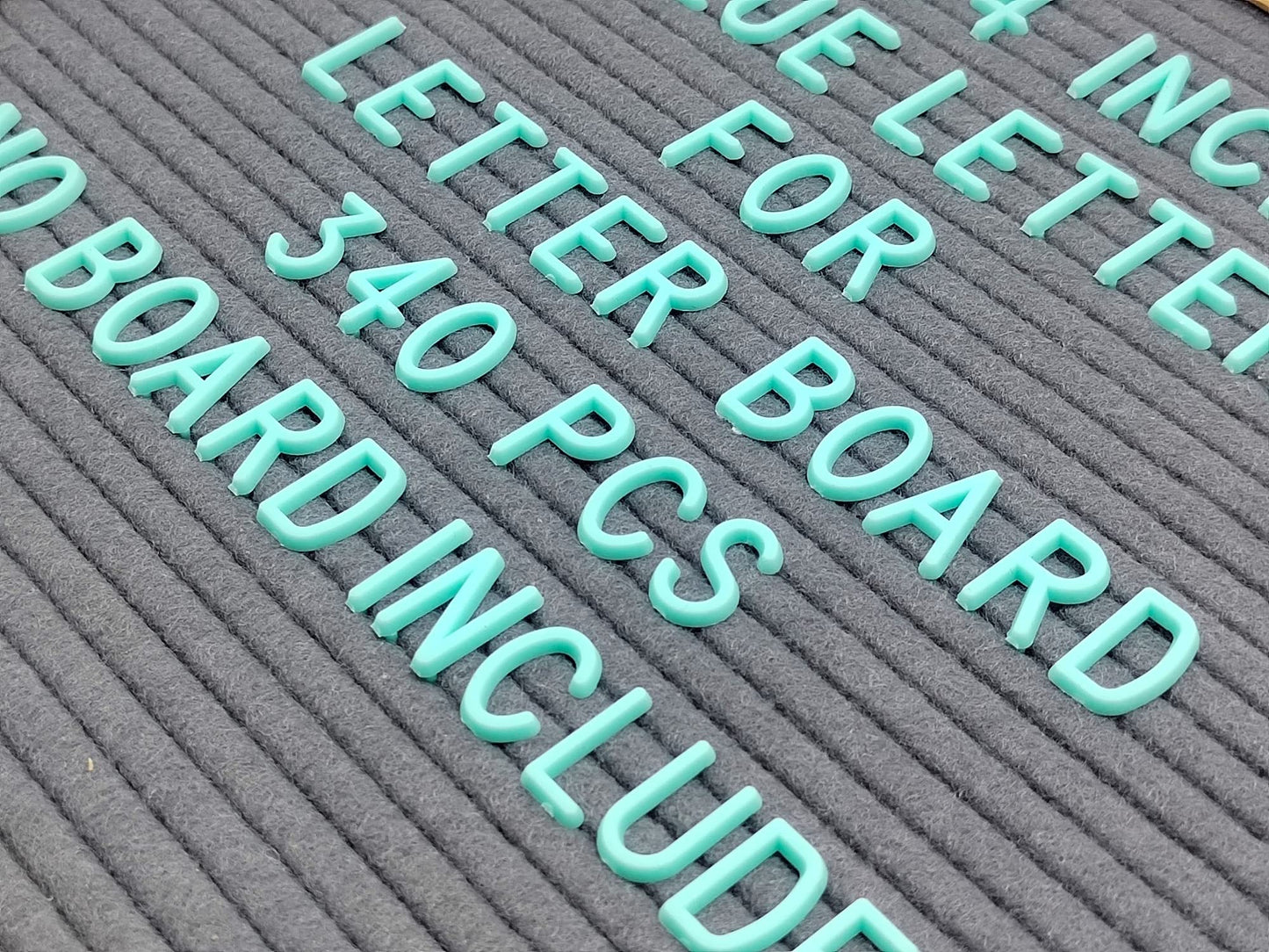 G GAMIT Felt Letter Board Letters Sets - Pre-cut 340pcs 3/4 Inch(0.75") Blue Letters with Canvas Bag(No Board Included)