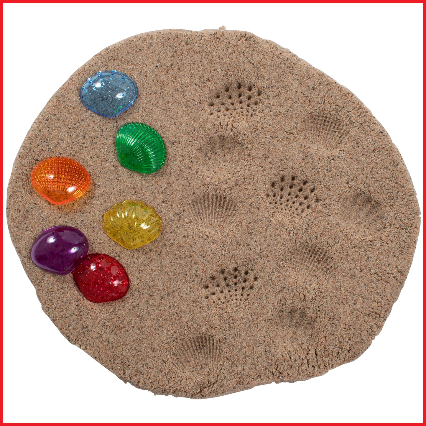 edxeducation Tactile Shells | Set of 72 | Translucent | 6 Textures and Colors | Ages 18m+ | Explore Early STEM Concepts | Light Table and Sensory Bin Toys