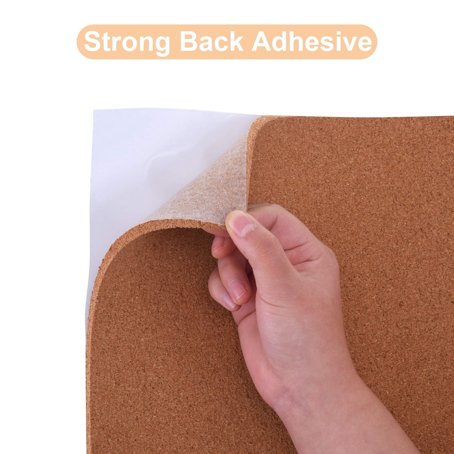SUNGIFT Cork Board Roll 1/4" Thick - 50"x16" Cork Rolls Self-Adhesive Bulletin Boards Natural Cork Tiles with 100 Push Pins Mini Wall Strips Frameless Corkboards for Wall