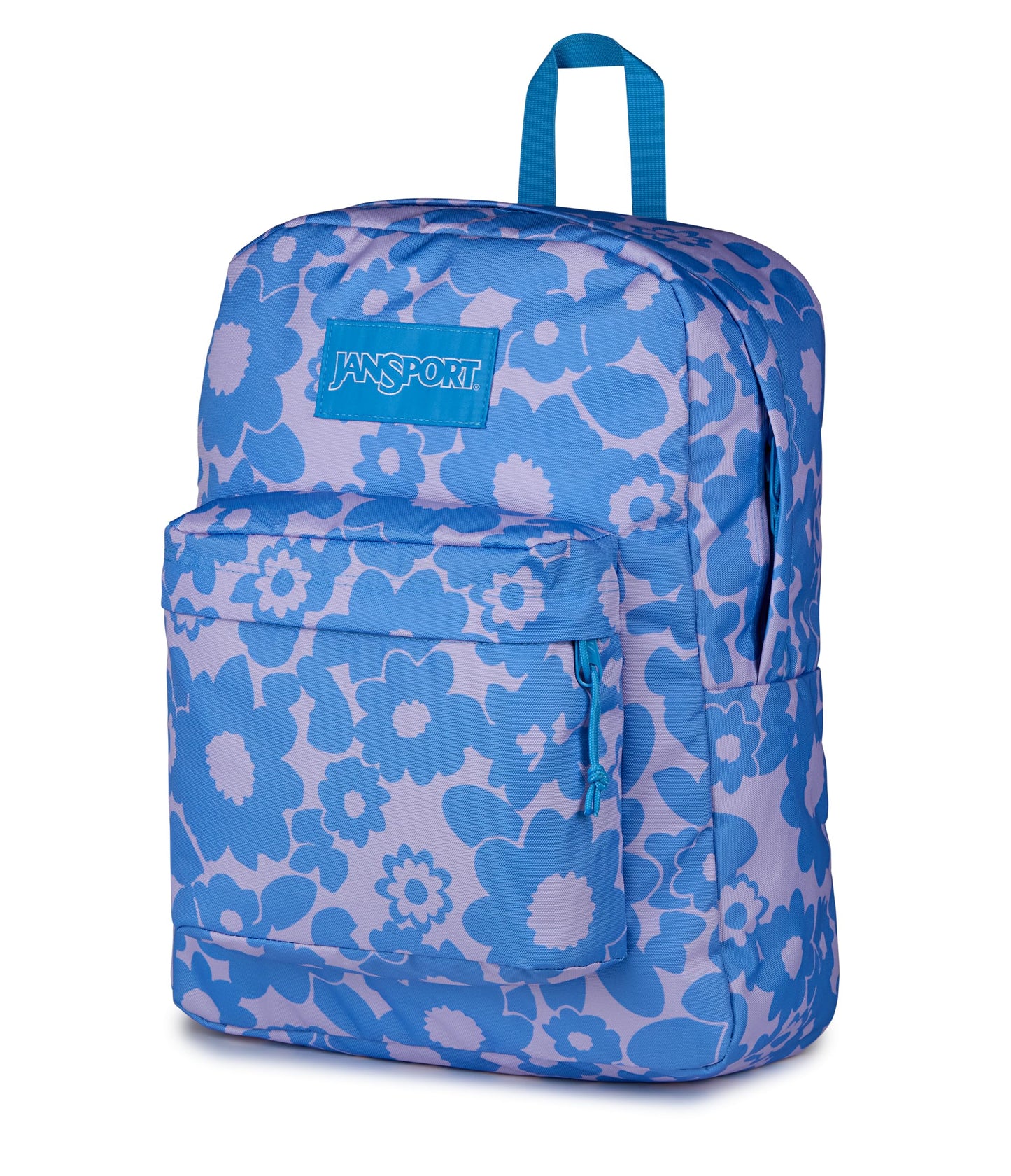 JanSport SuperBreak Plus Backpack with Padded 15-inch Laptop Sleeve and Integrated Bottle Pocket - Spacious and Durable Daypack for Work and Travel - Blossom Bae Blue