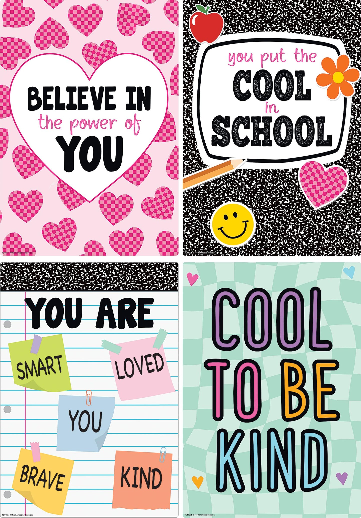 Teacher Created Resources Cool for School Positive Sayings Educational Poster Pack (TCR9326)