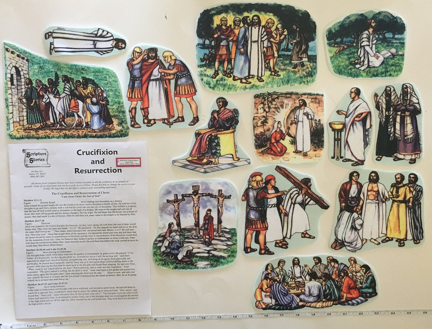 Story & Life of Jesus 13 Bible Stories Felt Figures for Flannel Board- Precut & Ready to Use!
