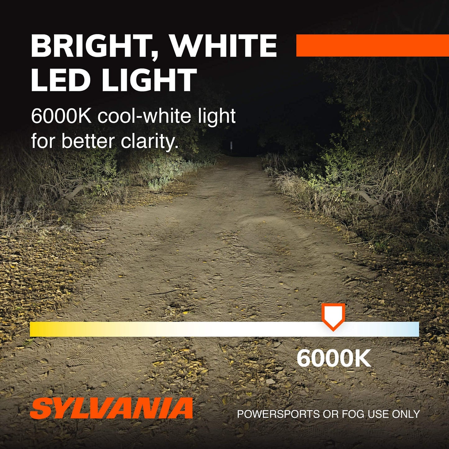 SYLVANIA 9003 H4 LED Headlight Bulbs - 2 Pack for Off-Road Use and Fog Lights