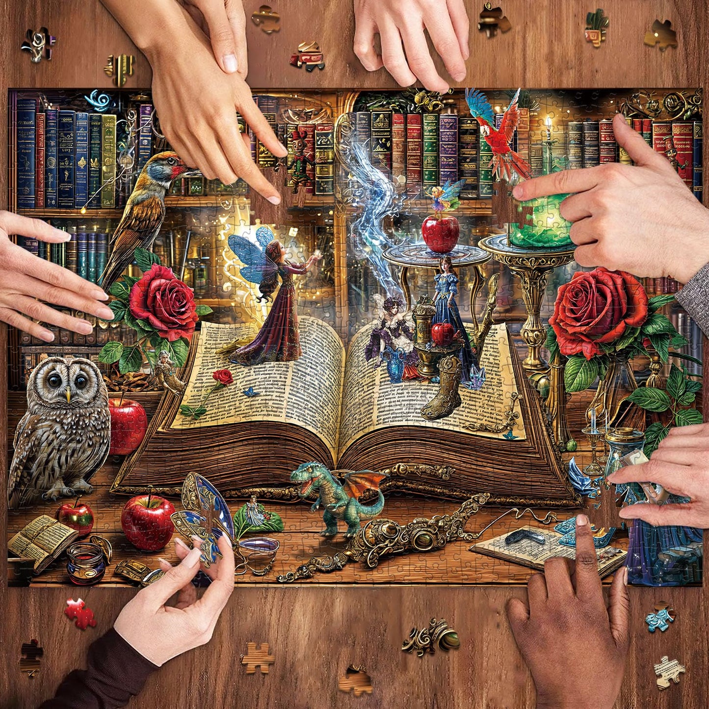 TangMosaic Magic Book Jigsaw Puzzles, 1000 Piece Puzzle for Adults, Family Puzzles Game, Fun Relaxing Challenging, Interlock Perfectly No Dust, Home Wall Decor, Gifts for Birthday Father's Day