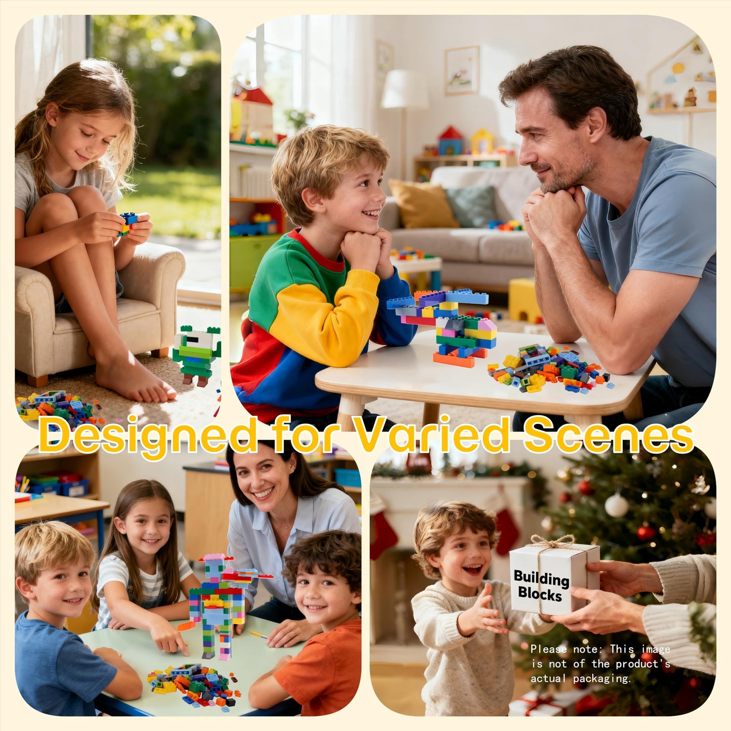 PUZSNAP 1000 PCS Building Blocks Set, Multicolor Construction Bulk Bricks, Creative Learning Toys for Kids, Gift for Birthday and Holiday, 16 Colors