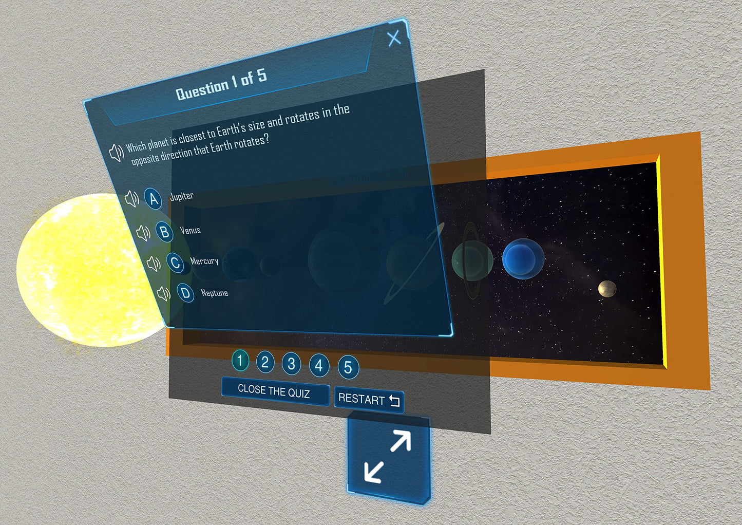 FarSight XR | Our Solar System: an Augmented Reality Poster (39" x 13") | Interactive STEM Education | Science Learning Resource | Virtual 3D Planet Models