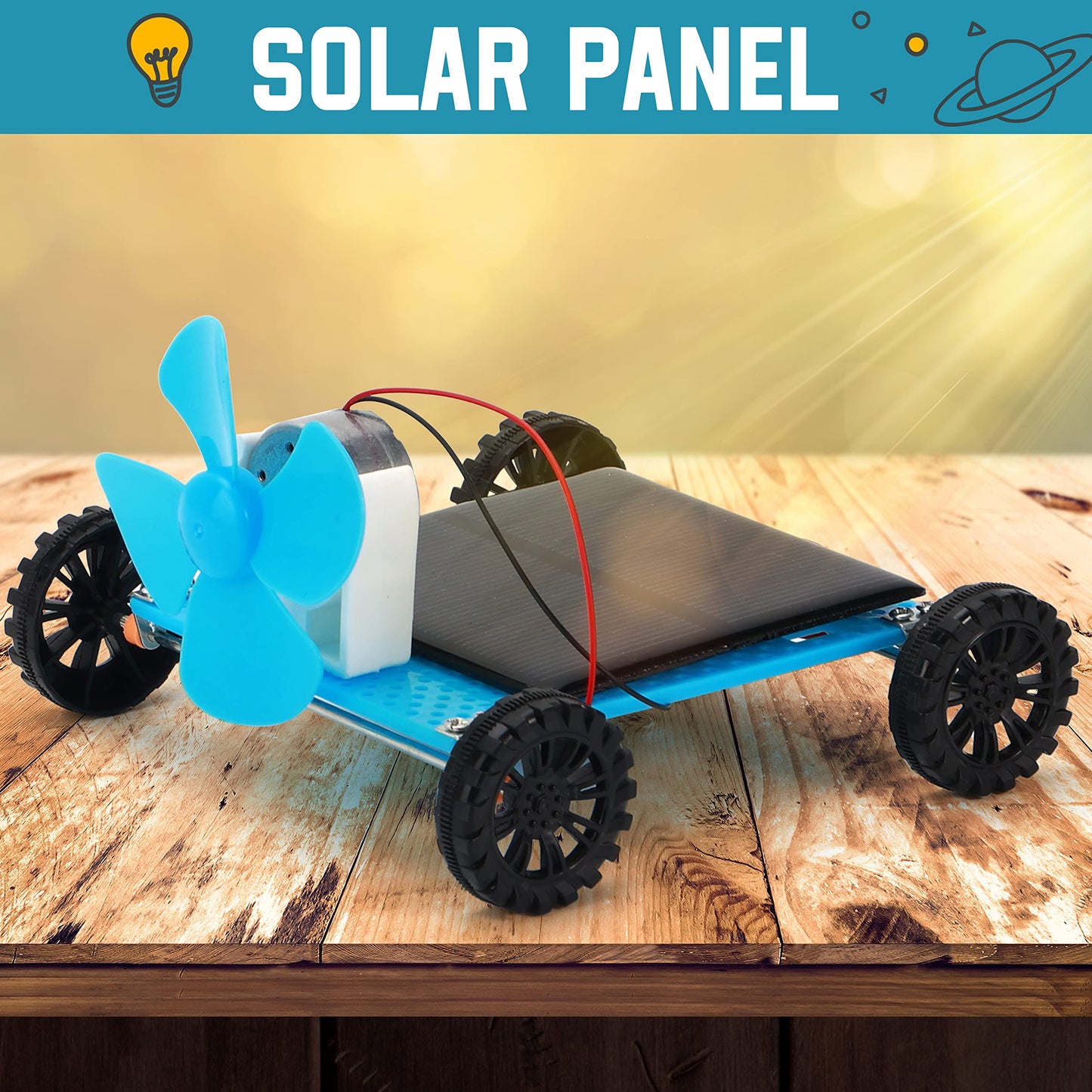 Sntieecr Electric Circuit Motor Kit with Solar Panel, Solar Motor Kit for Kids Science Experiment Educational Montessori Learning Kits, DIY STEM Science Project for Boys and Girls