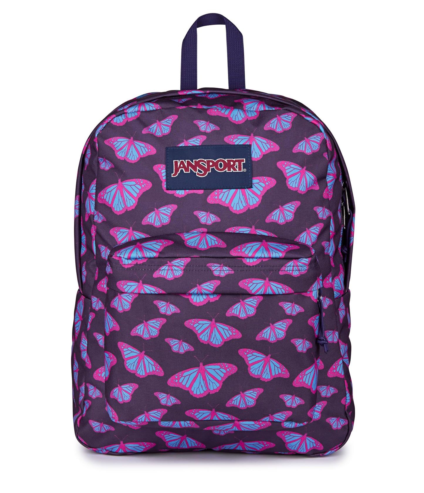 JanSport SuperBreak One Backpack - Durable, Lightweight Bag with 1 Main Compartment, Front Utility Pocket with Built-in Organizer, Premium Backpack, Flutter By Purple