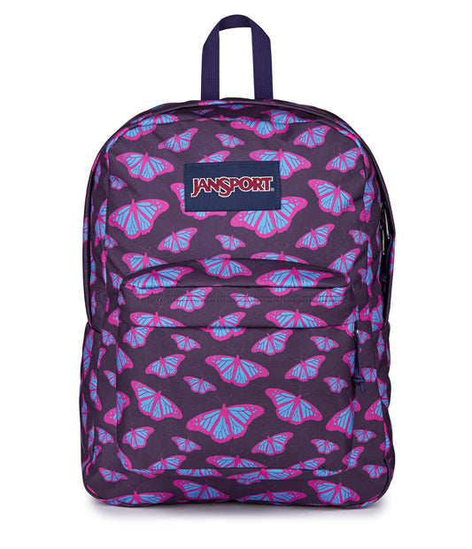 JanSport SuperBreak One Backpack - Durable, Lightweight Bag with 1 Main Compartment, Front Utility Pocket with Built-in Organizer, Premium Backpack, Flutter By Purple