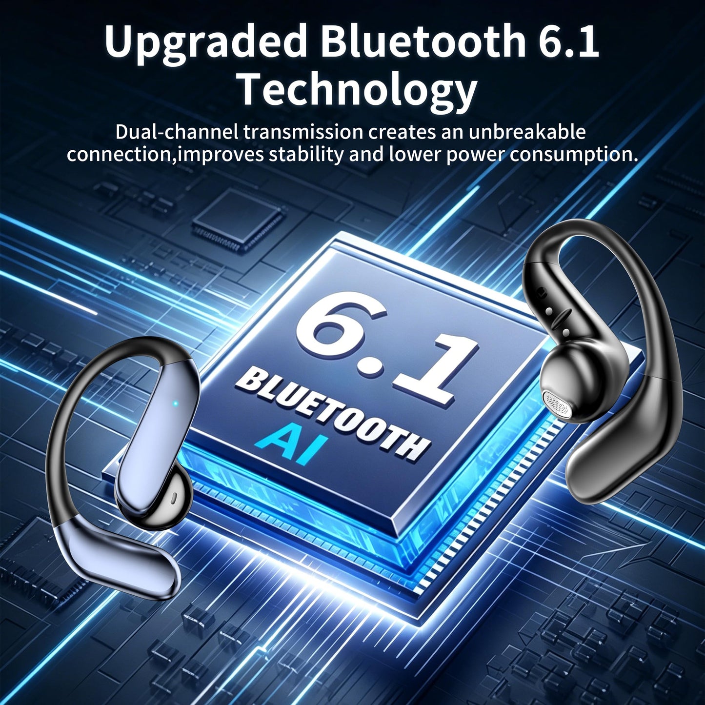 Ai Translation Earbuds, 198+ Languages Two-Way Translator Headphones Real Time, Audifonos Traductores Inglés Español, 4-in-1 Language Translation Earbuds for Travel, Business & Learning - Silver Black