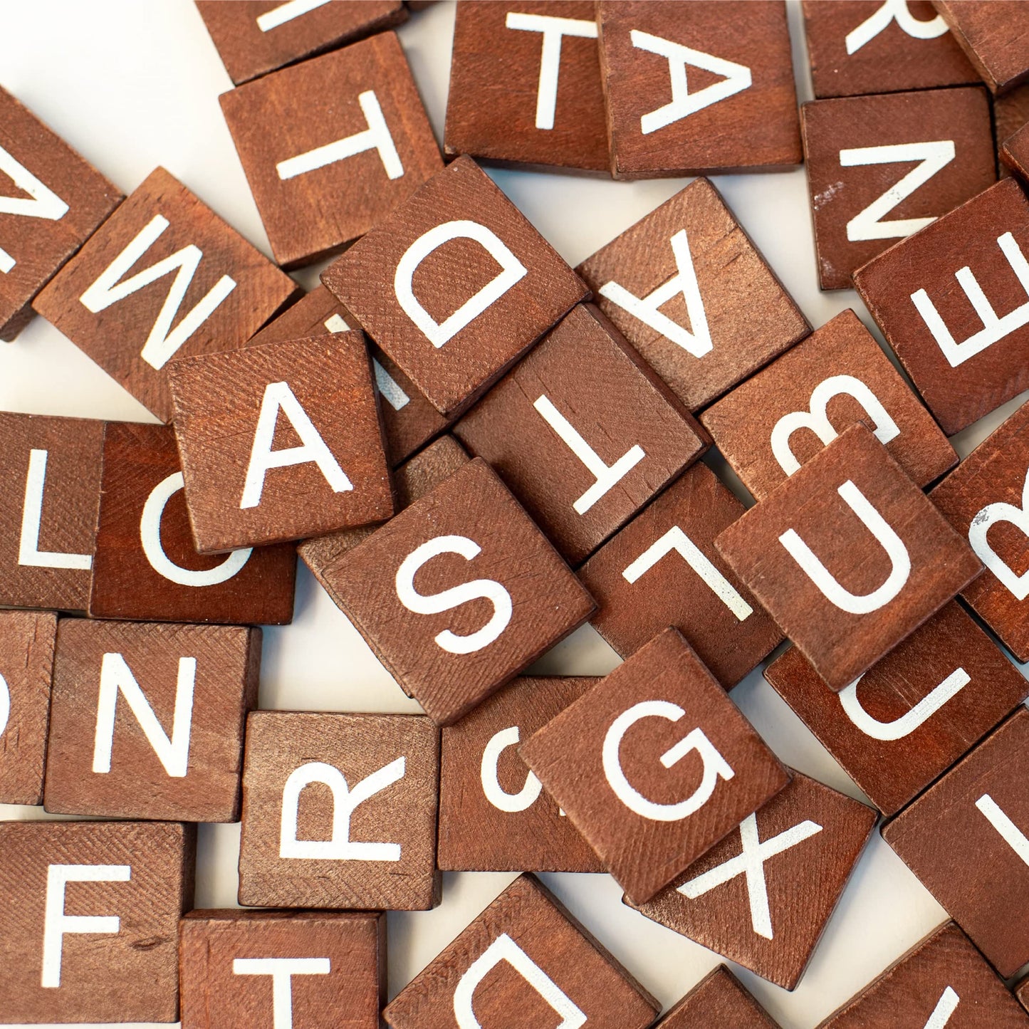 Stiles 100 Piece Magnetic Wooden Letter Tiles - Alphabet Magnets for Whiteboards, Refrigerators & Magnetic Letter Boards - Changeable Letters for Craft & Announcements, Walnut