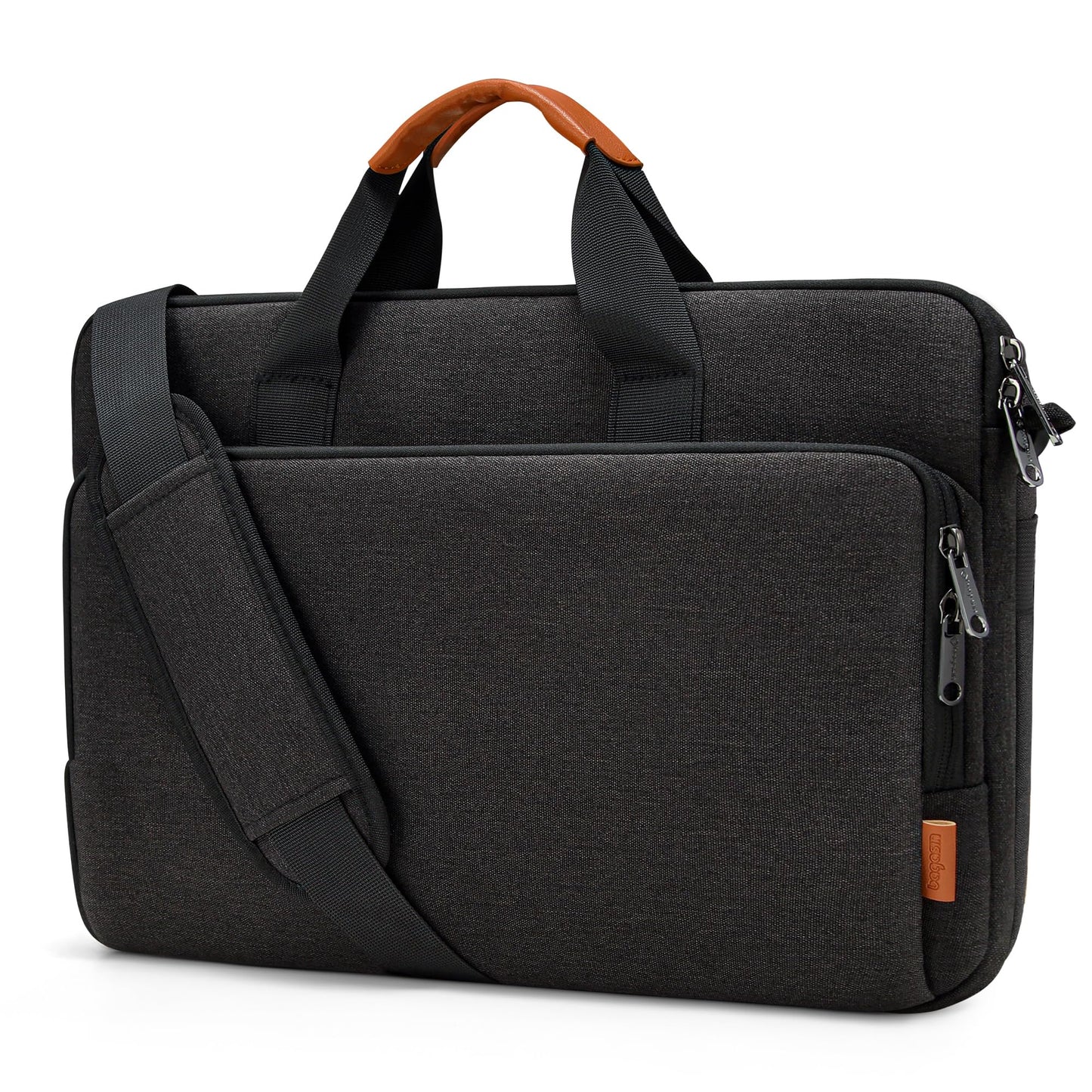 bagasin 15 15.6 16 inch Laptop Computer PC Shoulder Bag Carrying Case, Water-Repellent Fabric Briefcase, Lightweight Toploader, Business Casual or School