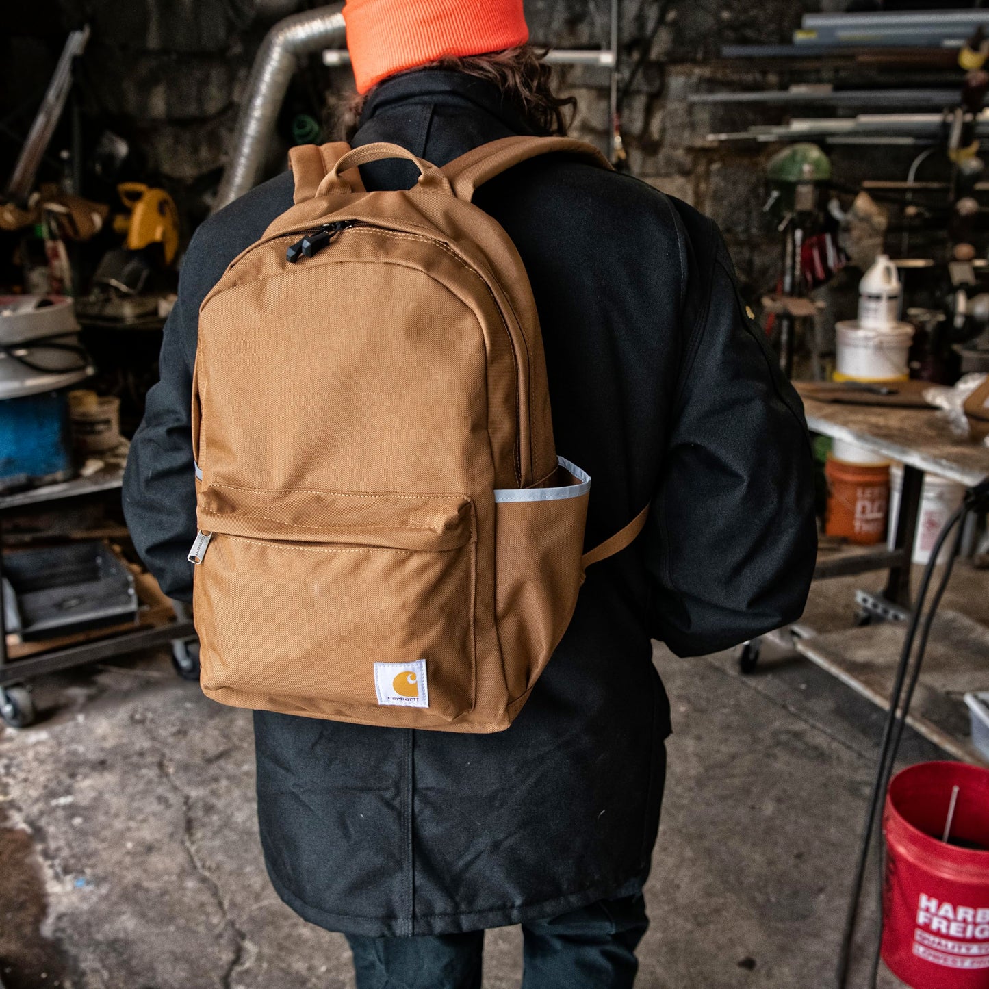Carhartt 21L Classic Laptop Backpack, Water-Resistant Pack W/ 15" Laptop Sleeve and Organizational Compartments, Workwear Blue