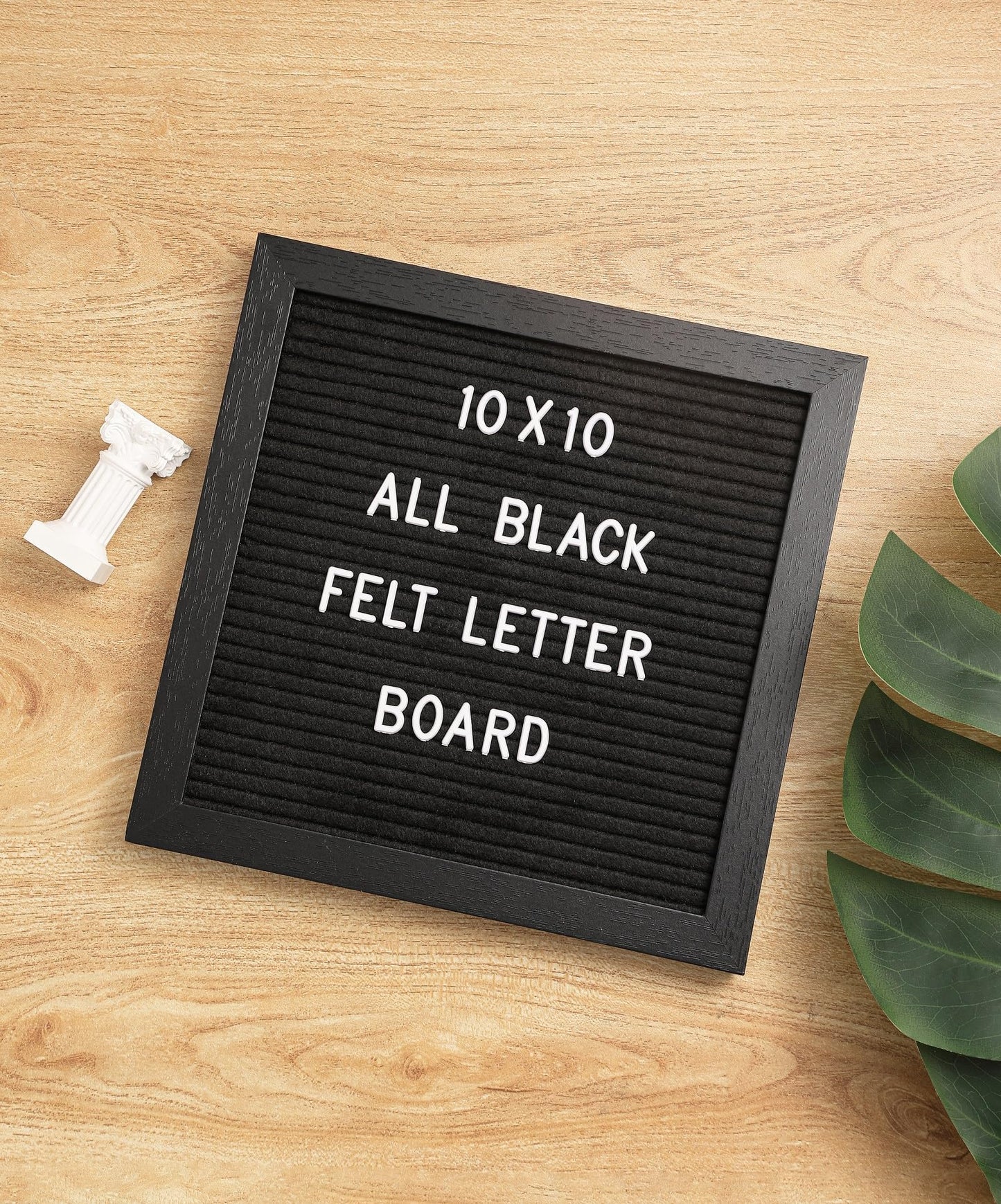 G GAMIT Black Felt Letter Board with 294 Changeable Letters&Numbers, 10”x10” Message Board Letter Sign Board in Black Frame with Stand and Canvas bag for Announcement&Notification